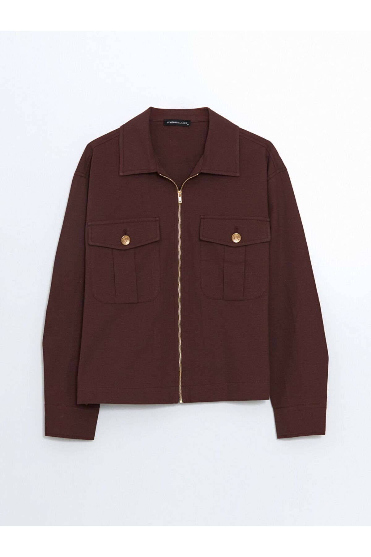 LC Waikiki Yeni Sezon Gomlek Yaka Oversize Keten Karisimli Kadin Ceket - S5KA28Z8