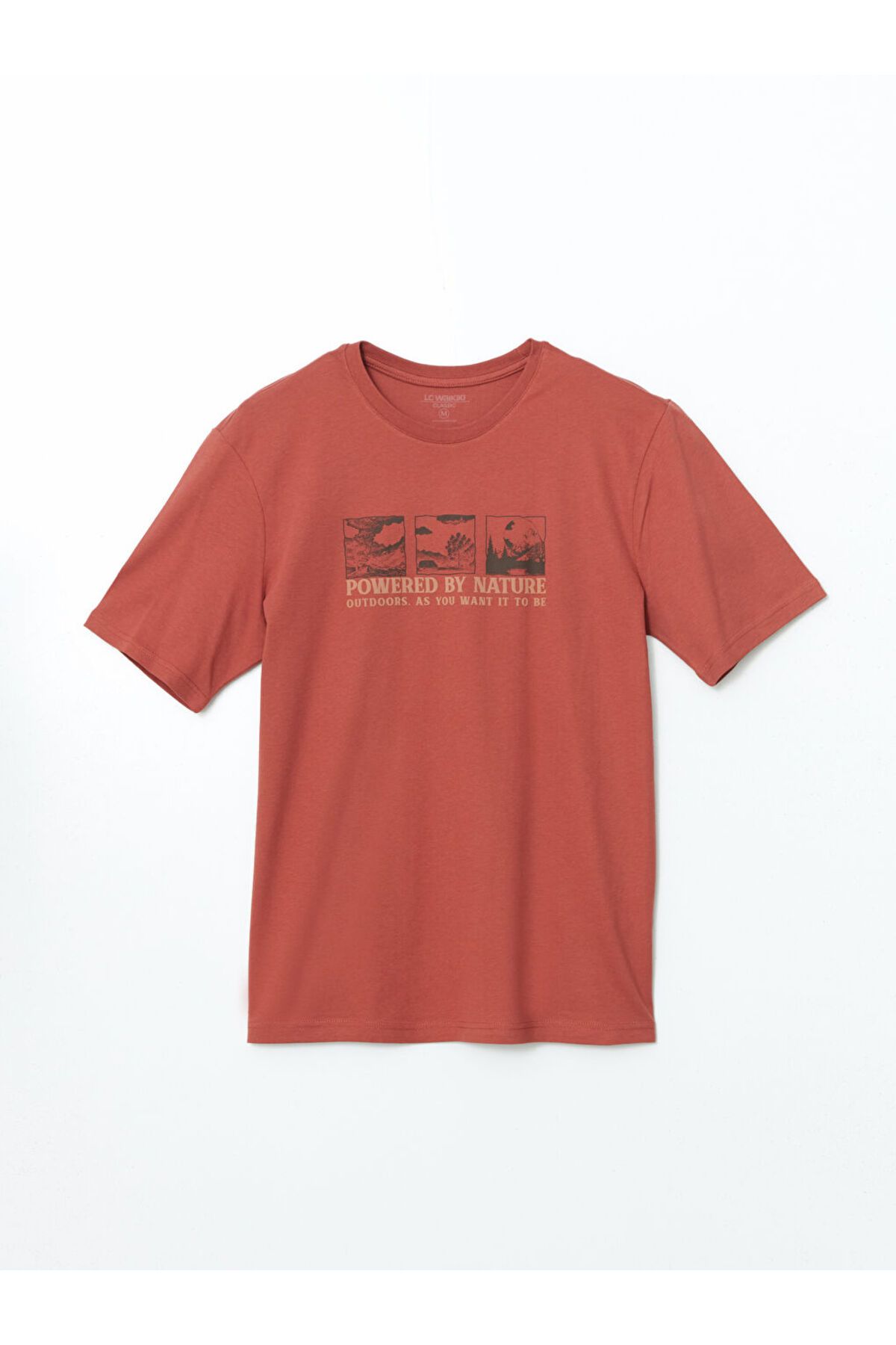 LC Waikiki-New Season Crew Neck εμπριμέ χτενισμένο βαμβακερό ανδρικό Tisort - S5J107Z8 5