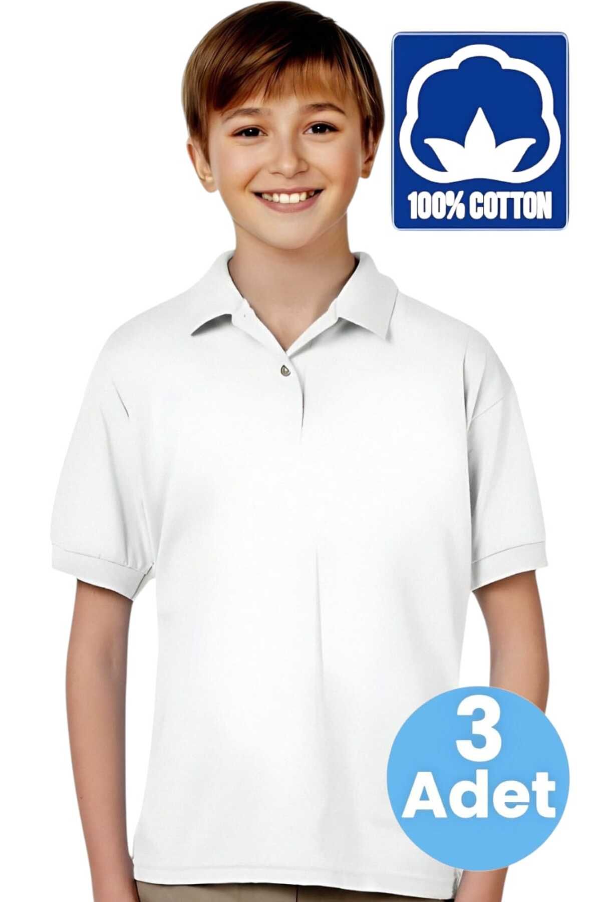 Uniquerrs Tricouri Polo Pentru Băieți, 100% Bumbac, 3 Cutii, Uniforme Casual Și Școlare Masculin - 14–15 years