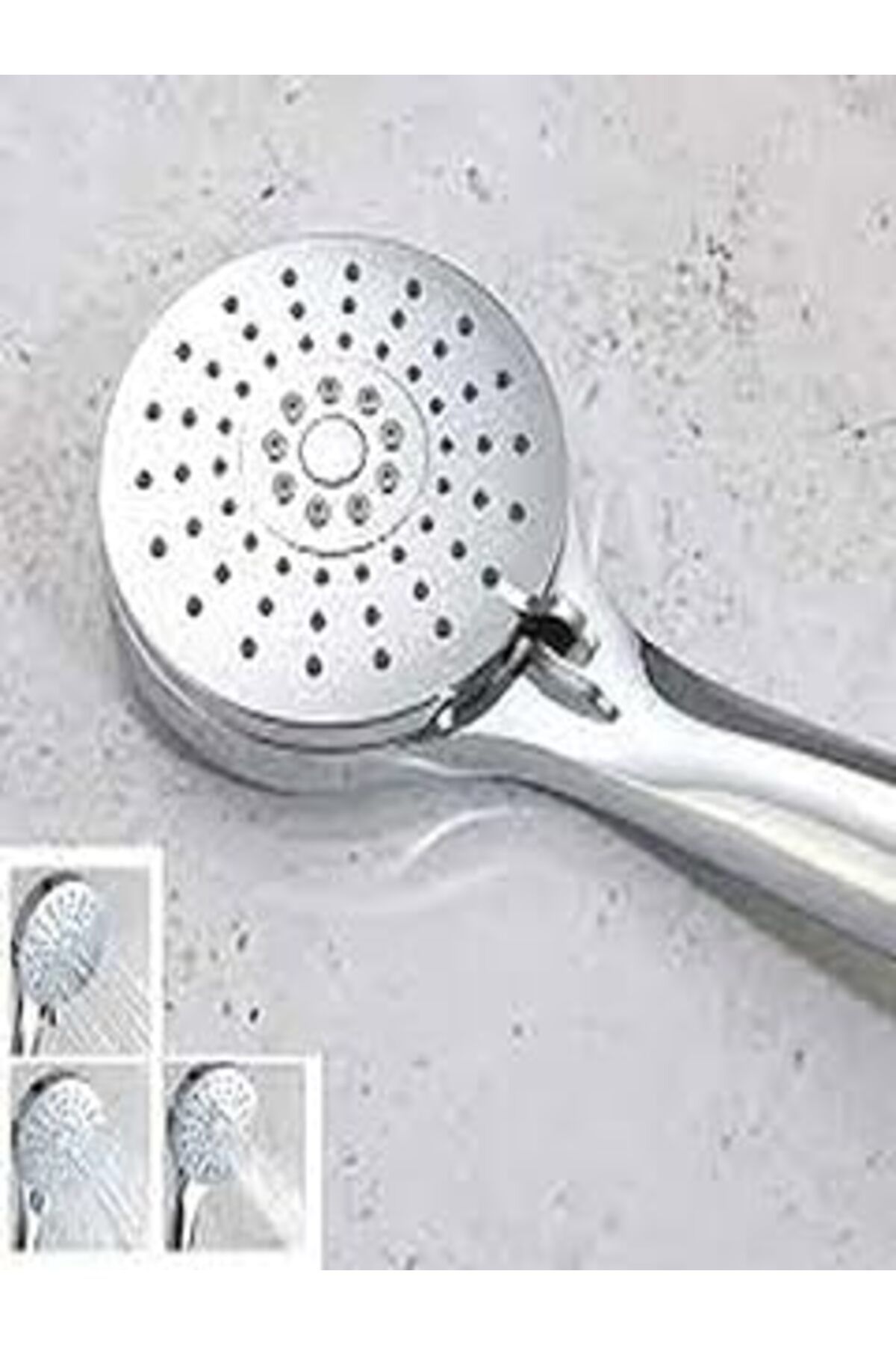 Hepta Collection Feyza Yapi Fonksiyonlu El Duş Başlığı 1.Kalite Krom Kaplı Paslanmaz Banyo El Duşu Tepe Duşu Duş Baş