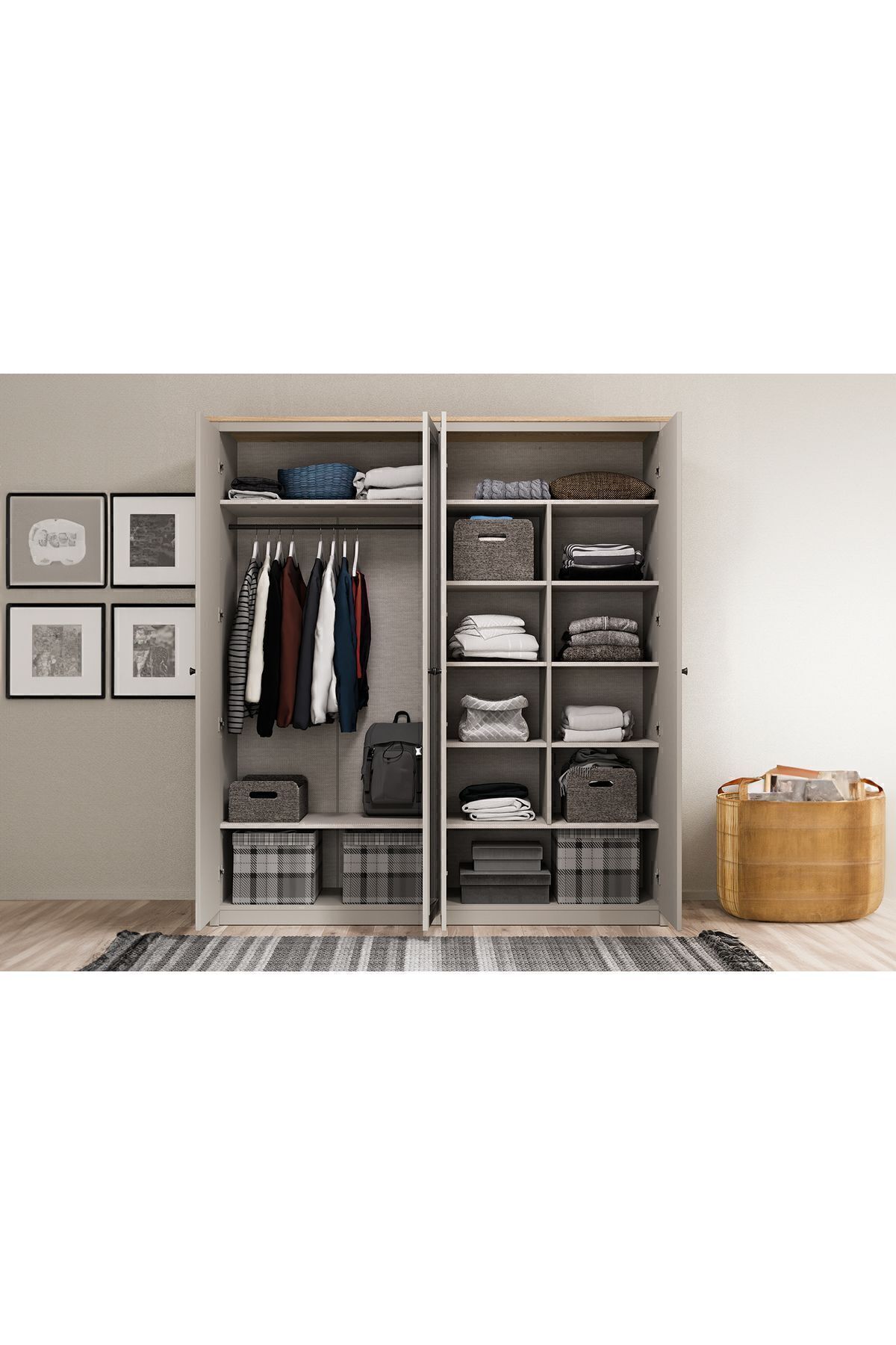 Almila Sento 4 Kapaklı Dolap fotoğrafı 2 (önizleme)