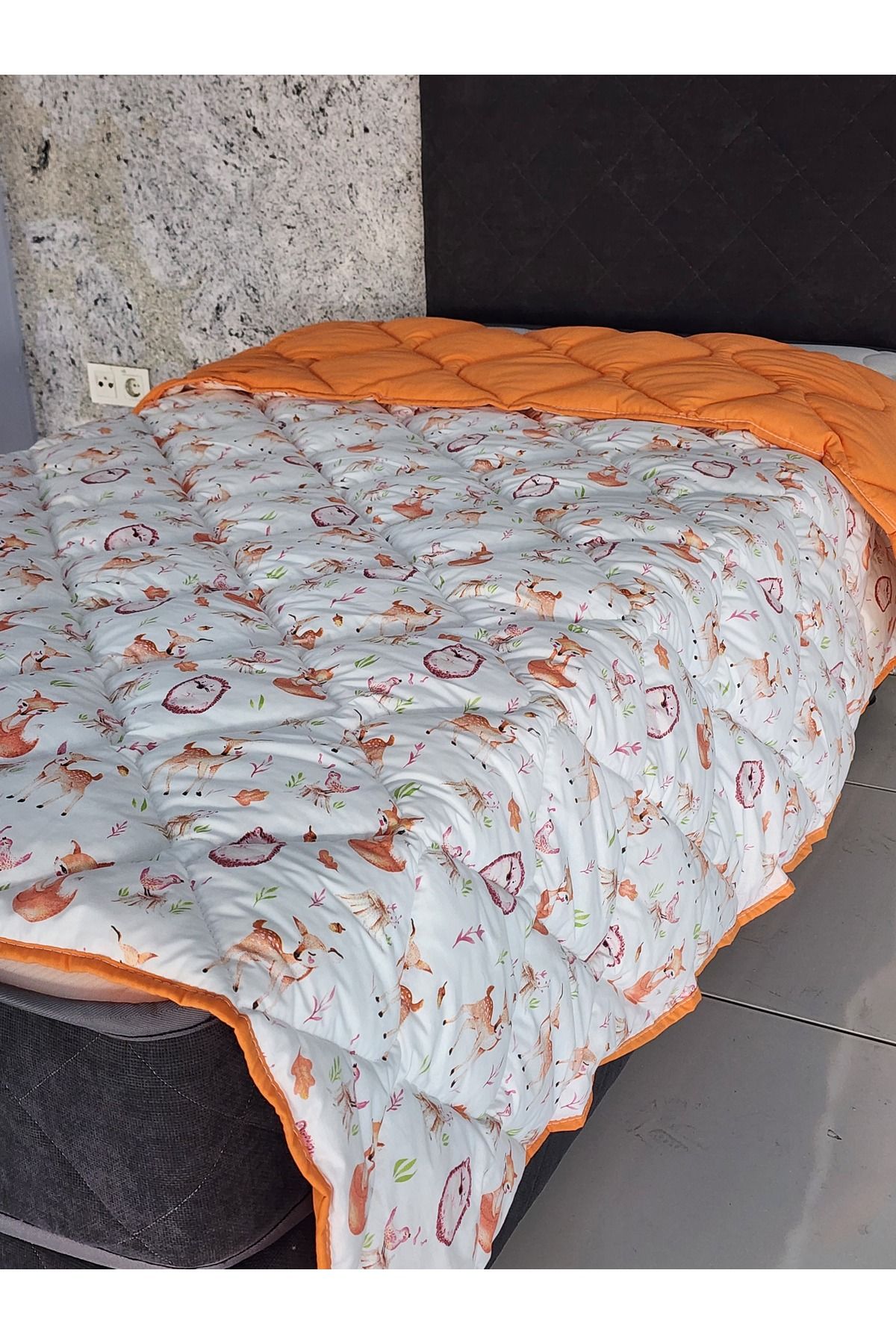 yasetex tasarım Tek Kişilik Merinos Kuzu Yünü Yorgan Tilki 155x215 cm Ebat (%100 saf merinos kuzu yünü) 2500gr Yün