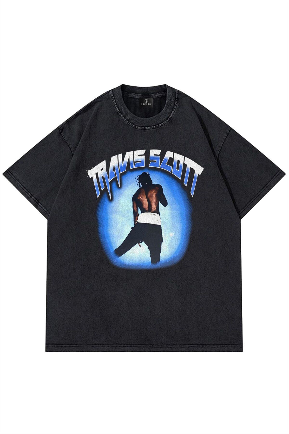 Trendiz-Unisex Travis Scott 101 Waschbares Anthrazit-T-Shirt 1