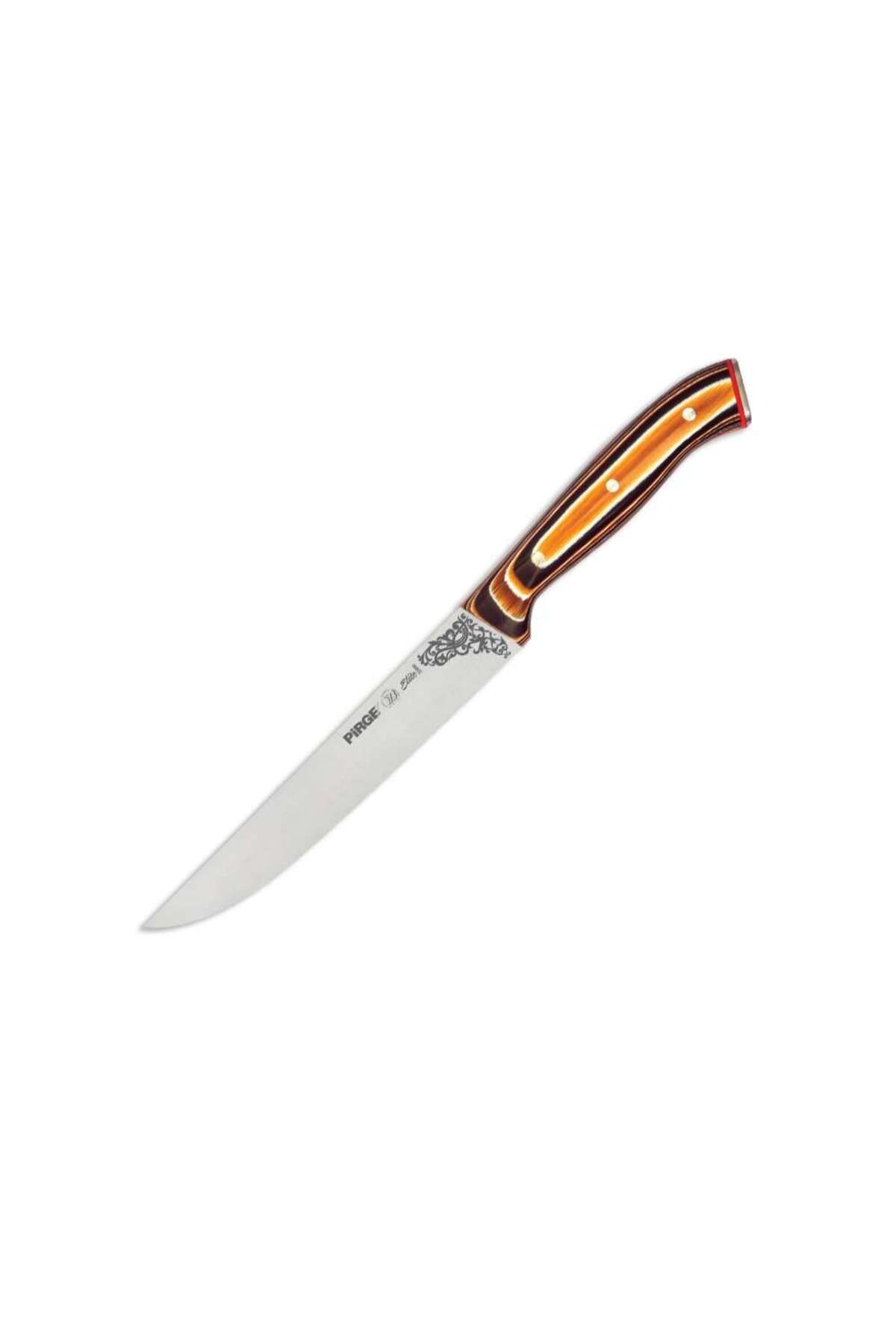 OEM Pirge 32050 Elite Mutfak, Ekmek Bıçağı 15,5 cm - Kahverengi Perçinli Kompozit Sap
