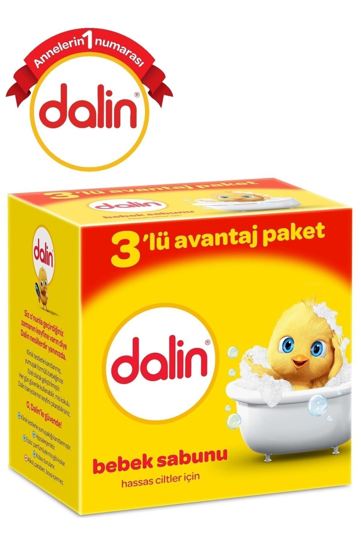 Dalin Hassas Ciltler için Bebek Sabunu 24'lü 8 x 100 gr fotoğrafı 2 (önizleme)