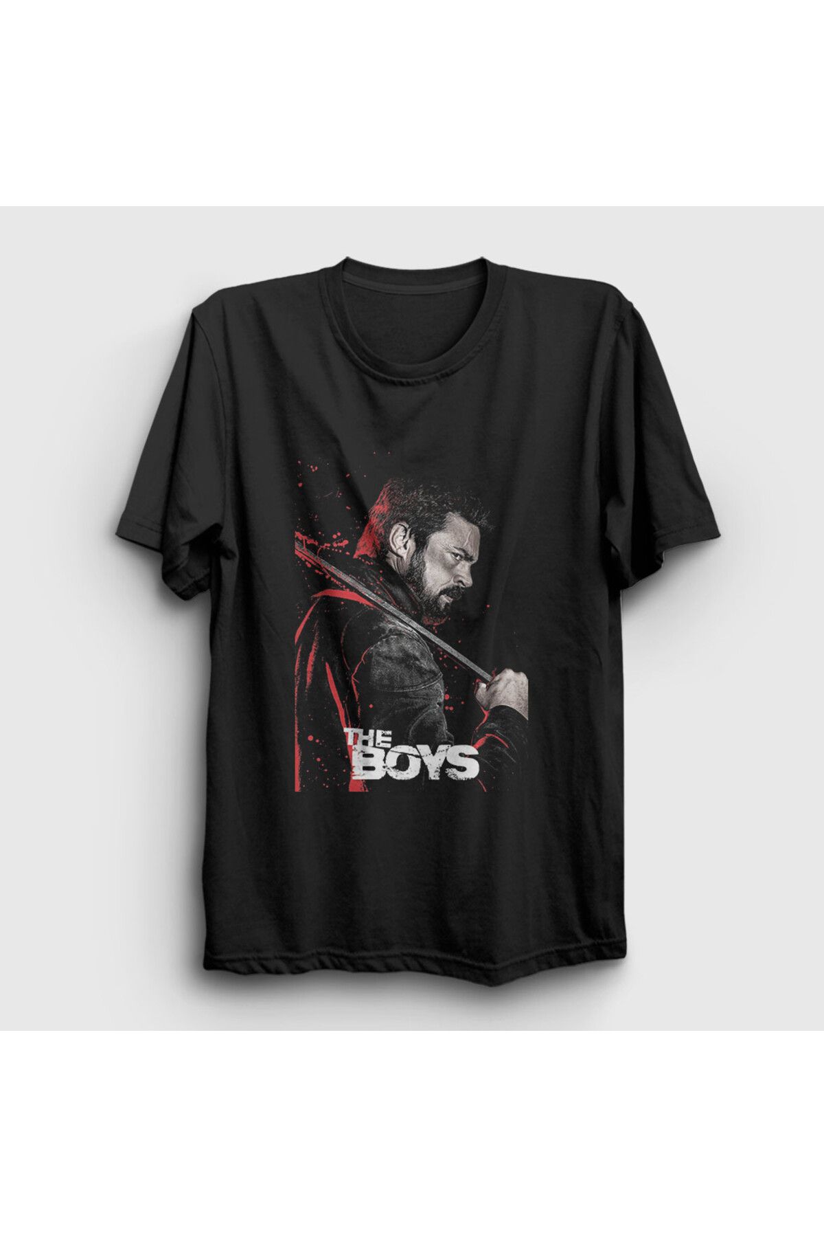Presmono-Unisex Black Billy Butcher Crowbar Boys T-shirt - 457942 Tt 1