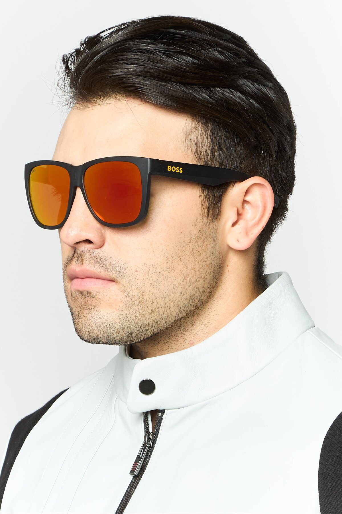 BOSS-Men BOSS 1453/F/S Square UV Protection Sunglasses, Black 2