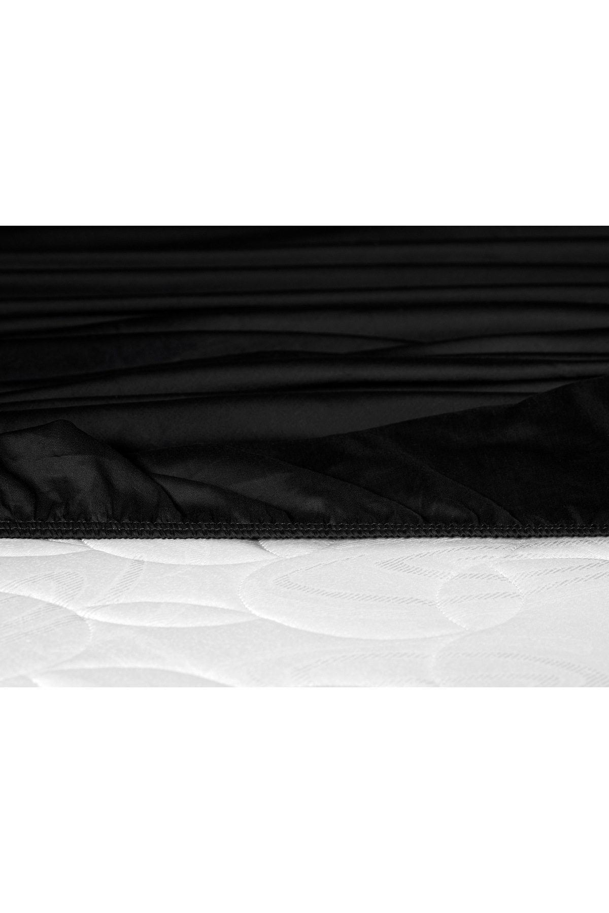 Madame Coco-Ciel Single Plus Elastic Satin Bed Sheet - Black 2