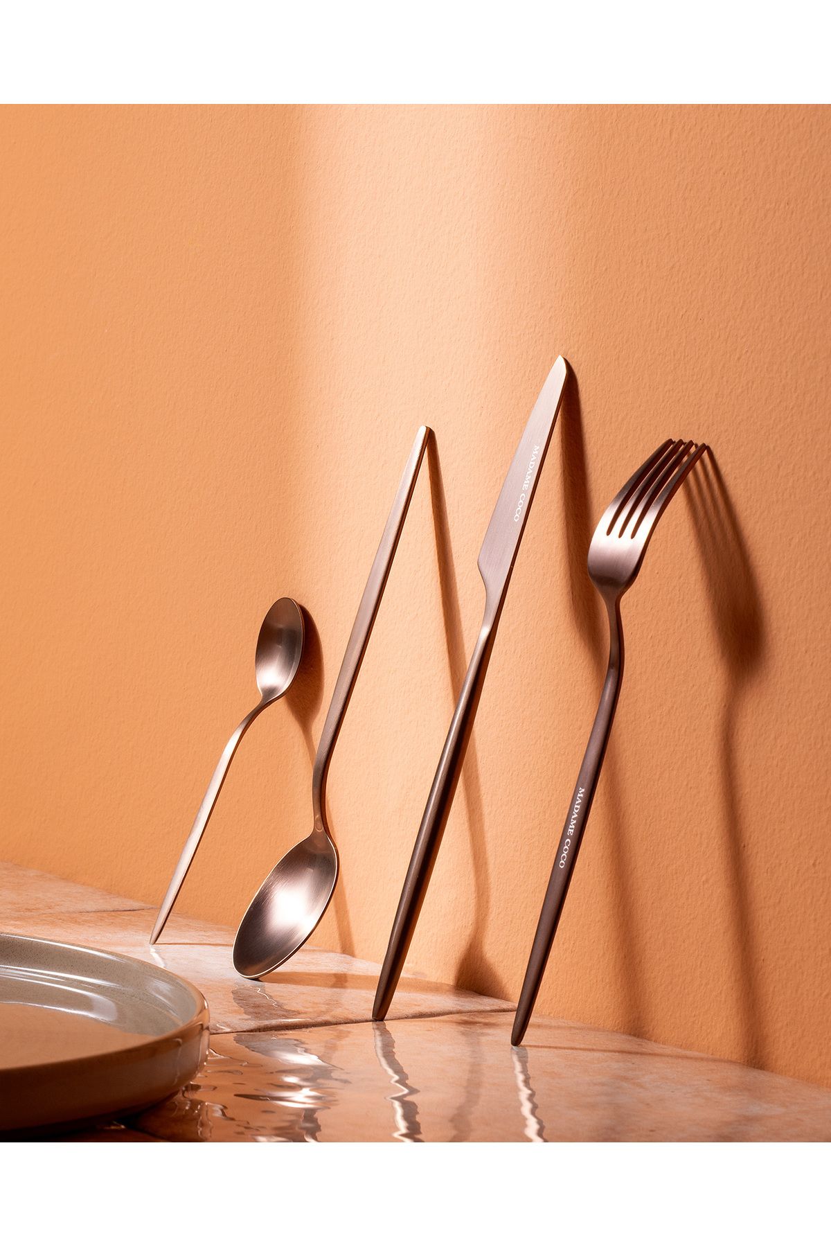 Madame Coco-Freya 24pcs Bronze Spoon Set - Fork Knife 1