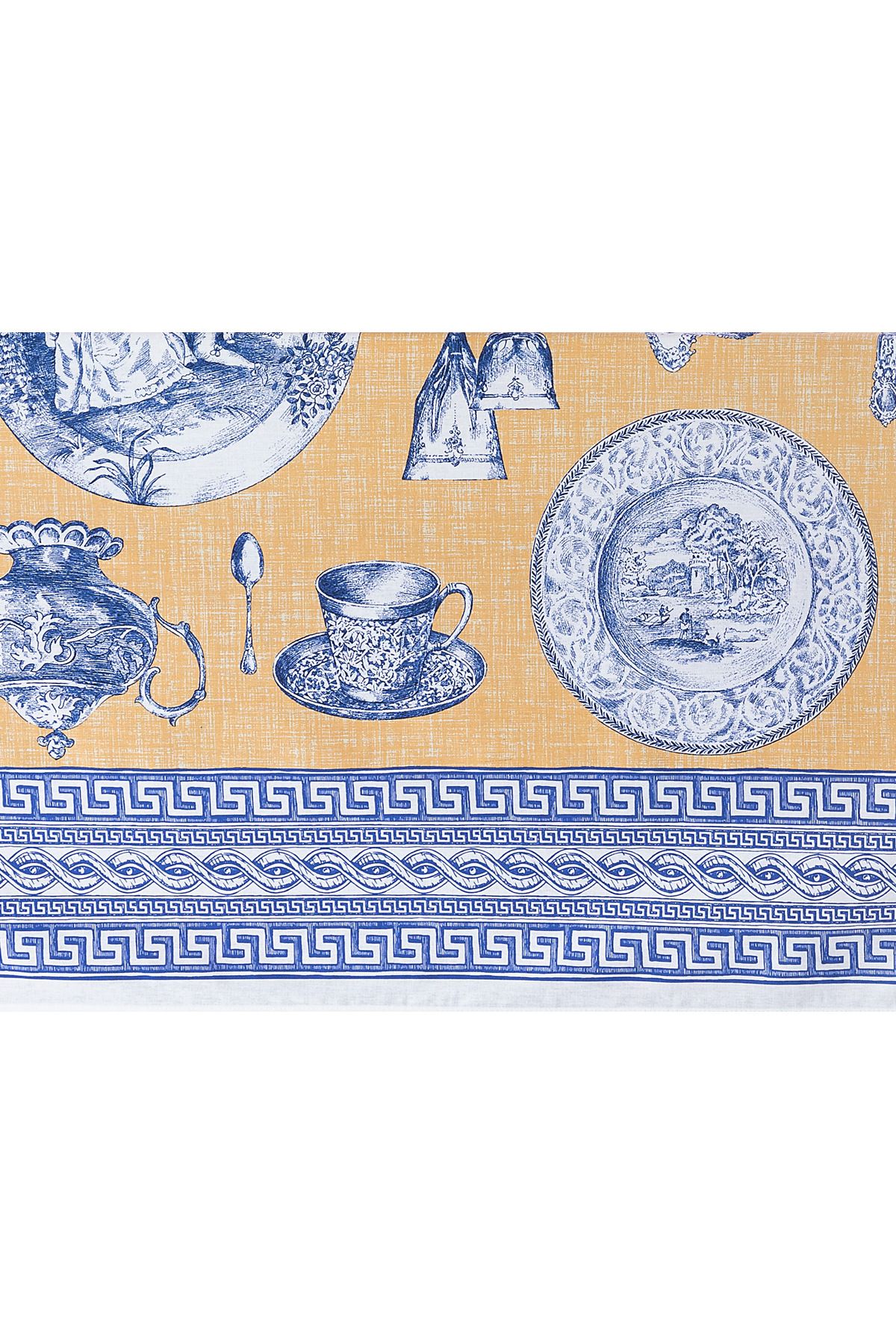 رومیزی آبی سفره Pompere Polycotton اورجینال Madame Coco