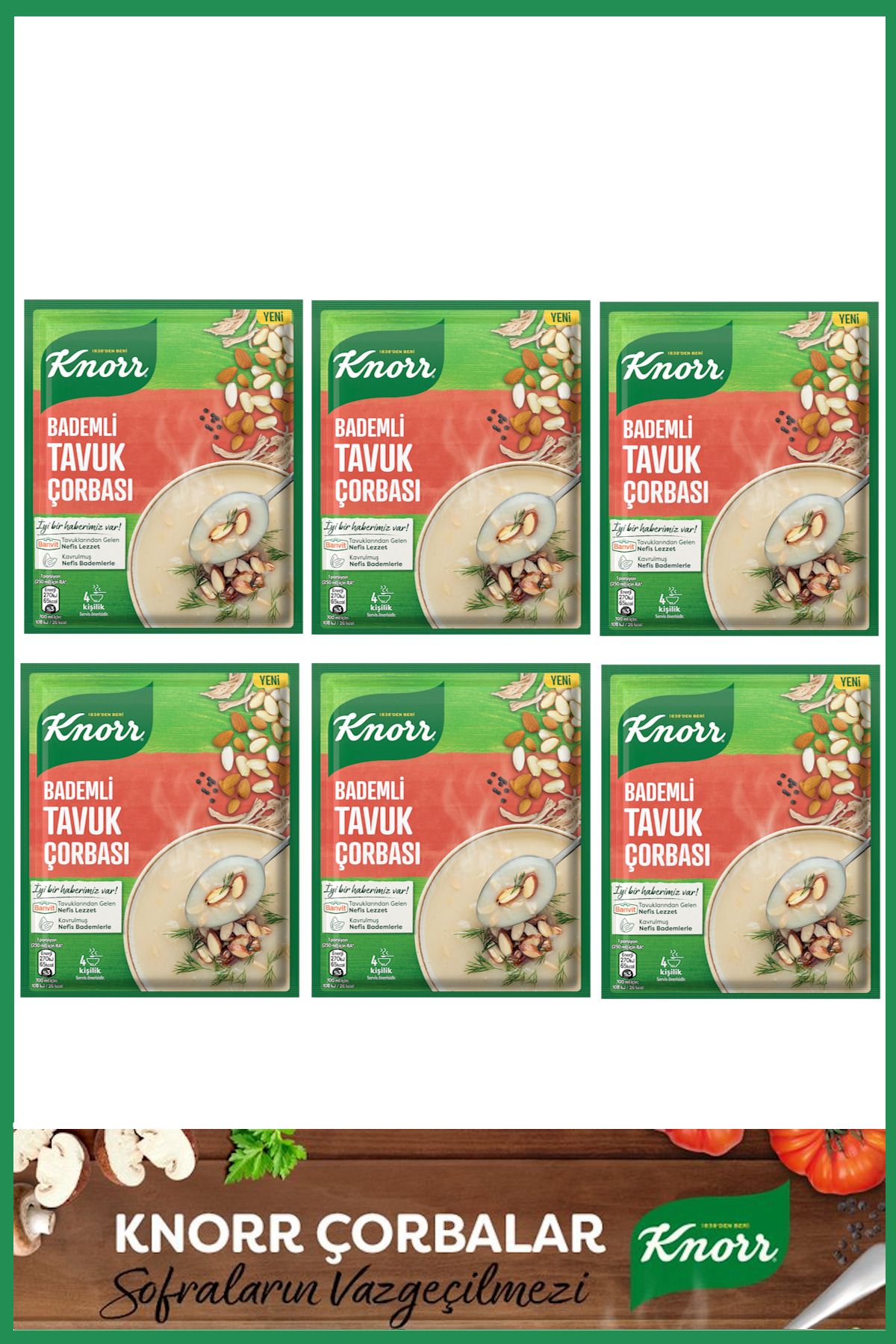 Knorr Bademli Tavuk Çorbası 75 gr x 6 Adet