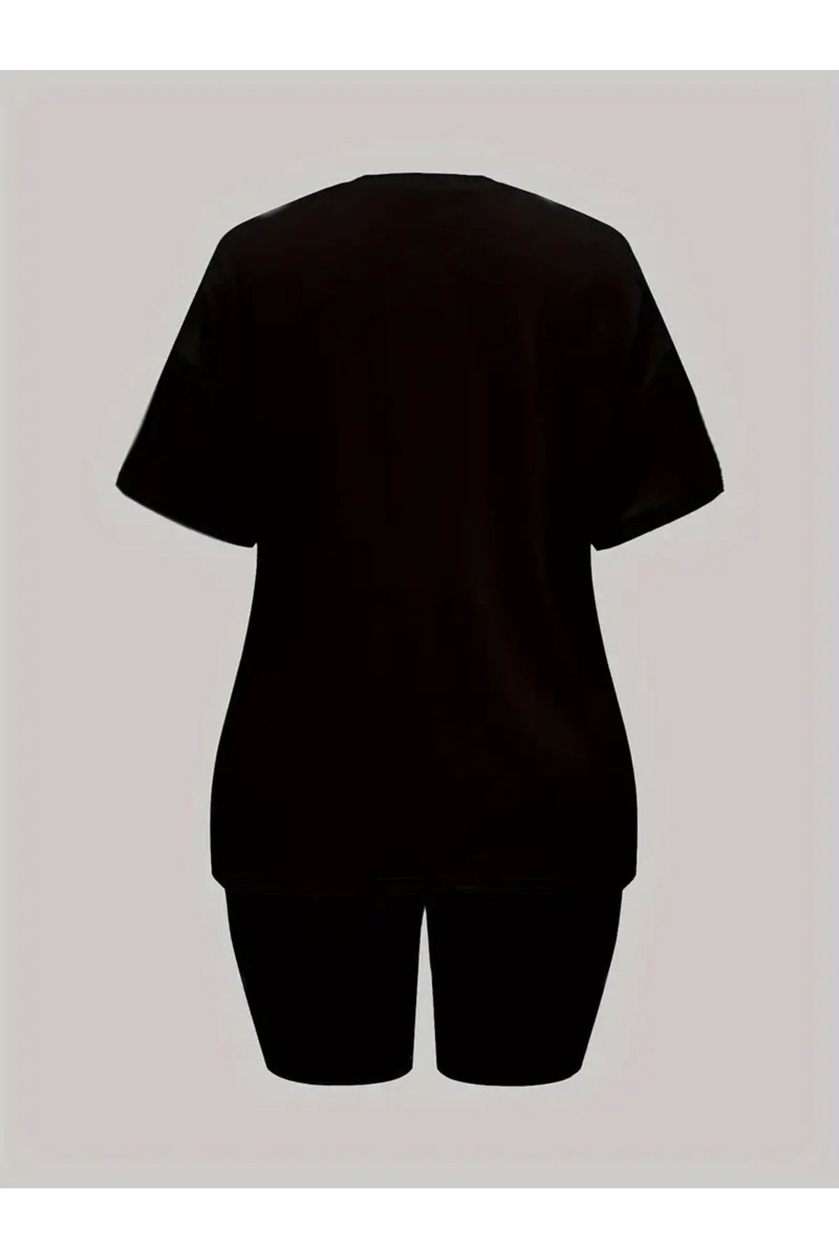 WOODROFFE-Tricou cu imprimeu cu pisici drăguțe pentru damă, jambiere, combinație de costum, oversize, boyfriend largi 3