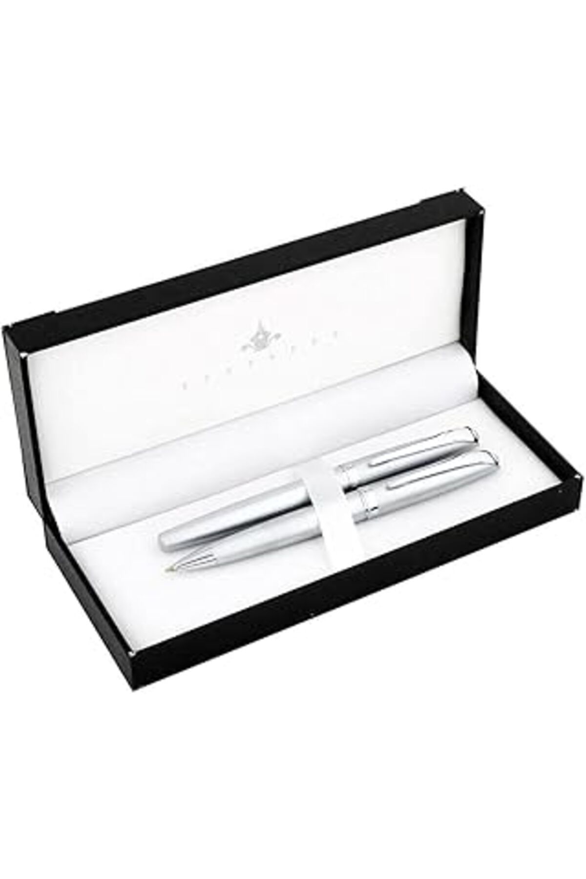 jupiter global bazaar Steelpen Truva Serisi 0165Dt Desenli Krom Dolma Kalem+Tükenmez Kalem