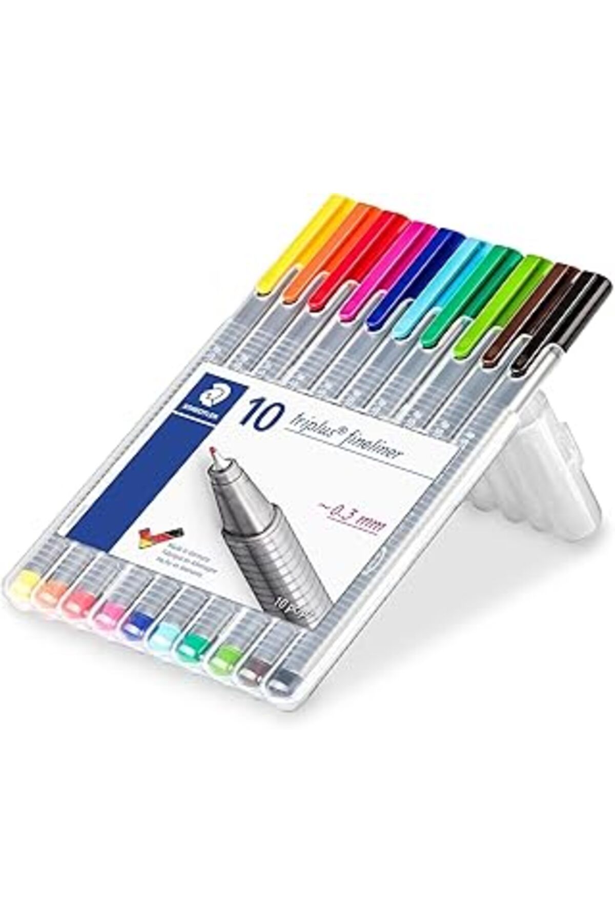 NETWORK ART Staedtler 334 SB10 Üçlü Fineliner kalem, çeşitli renklerde