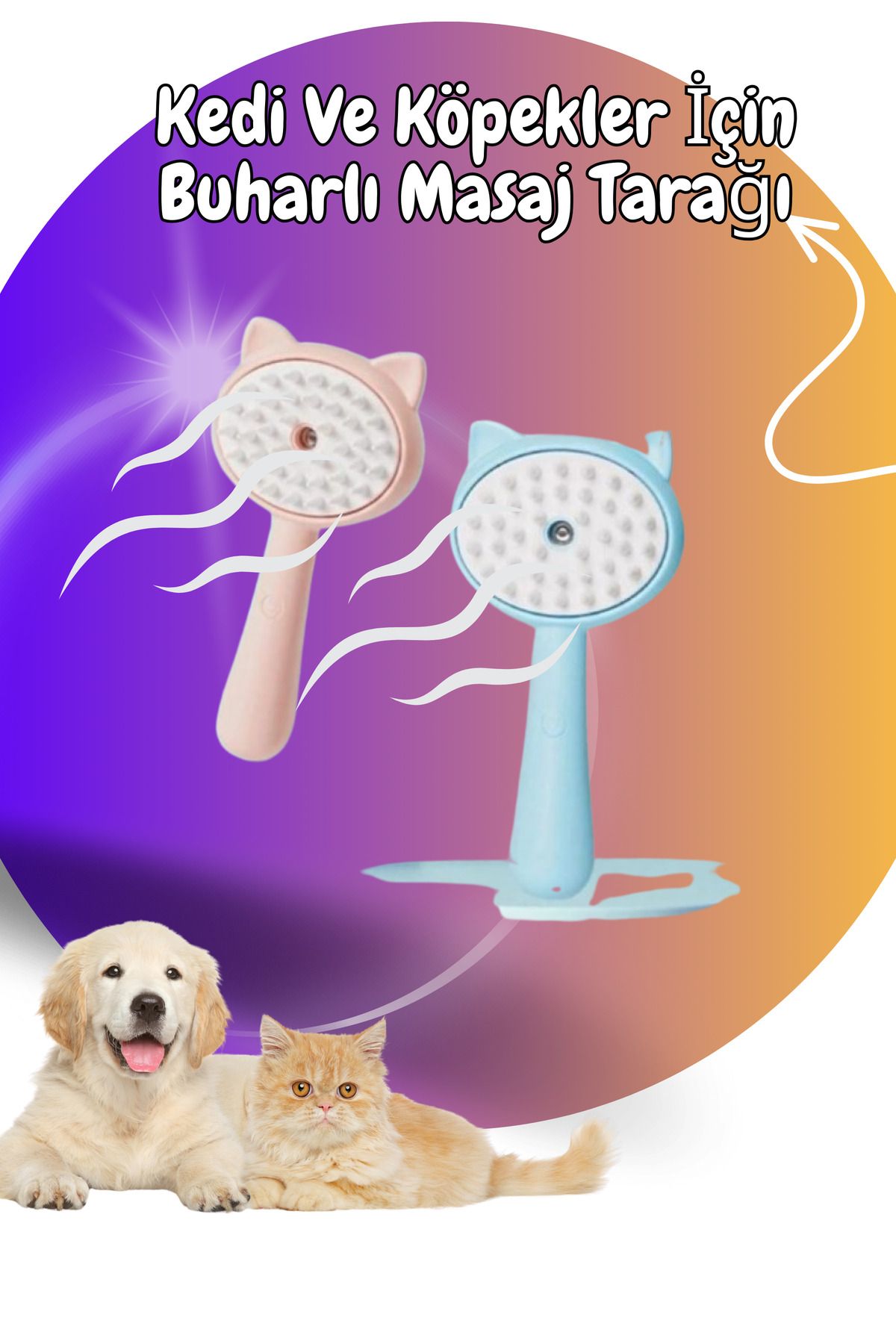 Kedi Ve Köpekler İçin Buharlı Masaj Tarağı