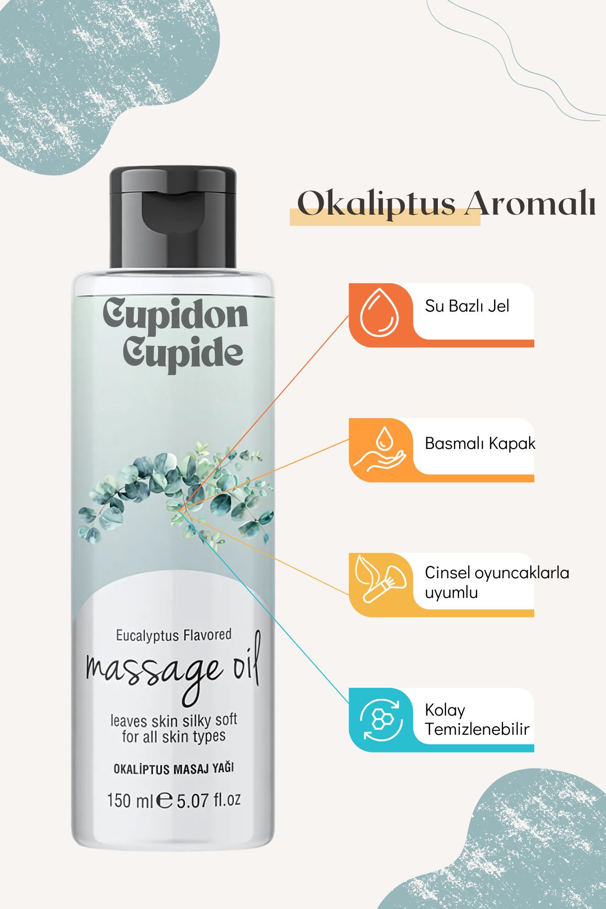 Cupidon Cupide Su Bazlı Okaliptus Aromalı Masaj Yağı 150ml