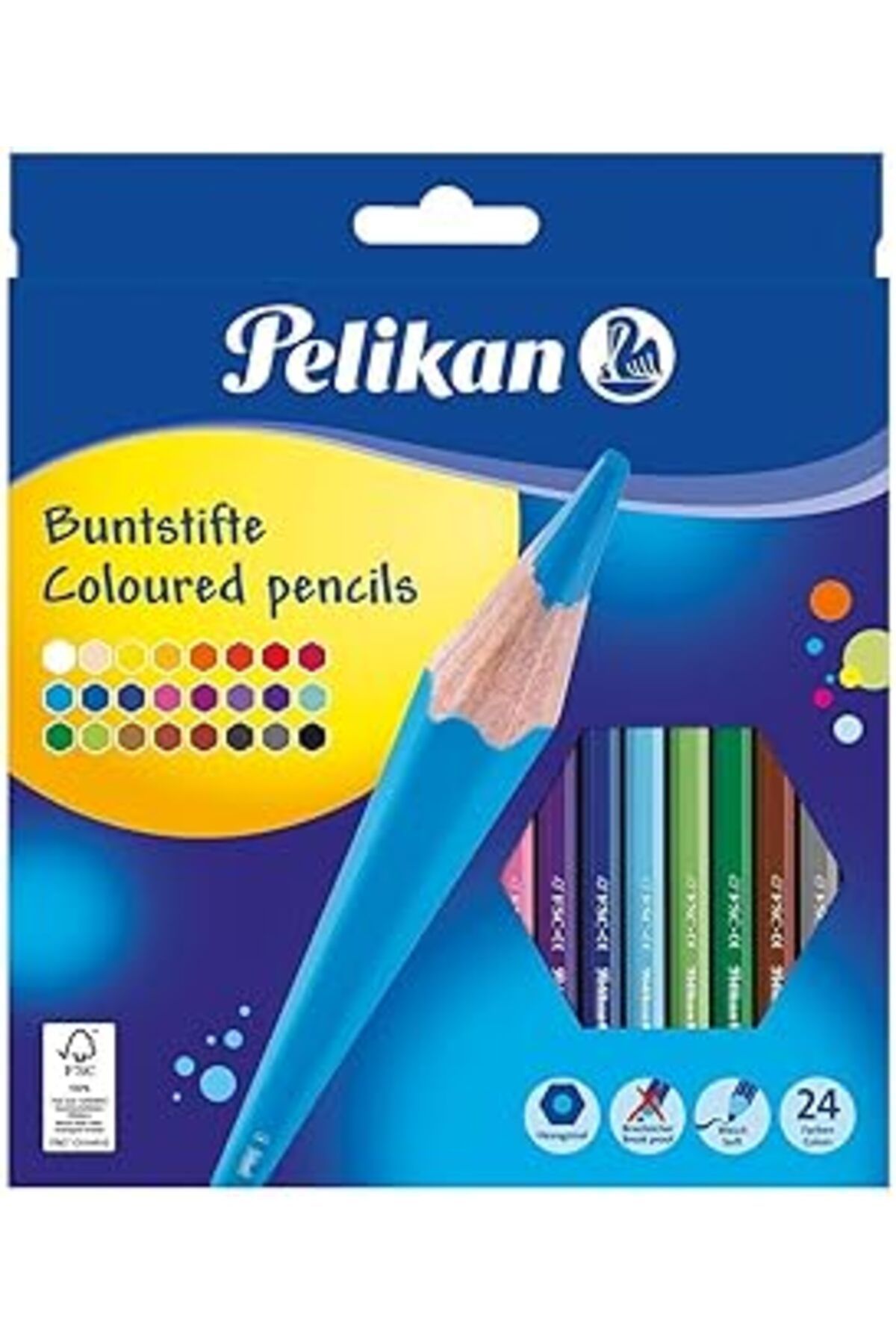 Mu Art Pelikan Kuru Boya Kalemi 24Lü Kutu