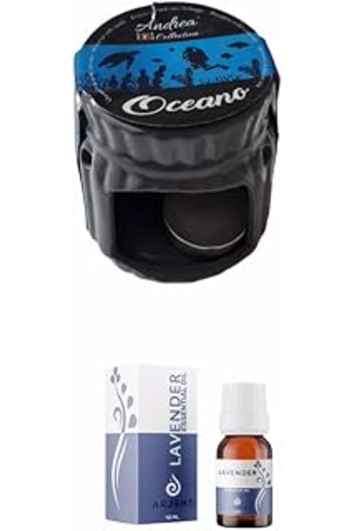 Pazarcan Doğal Aroma Yağ Koku Seti, Yağdanlık,Mum,Aroma,Uçucu Yağ Seti (10 Mm, Lavender)