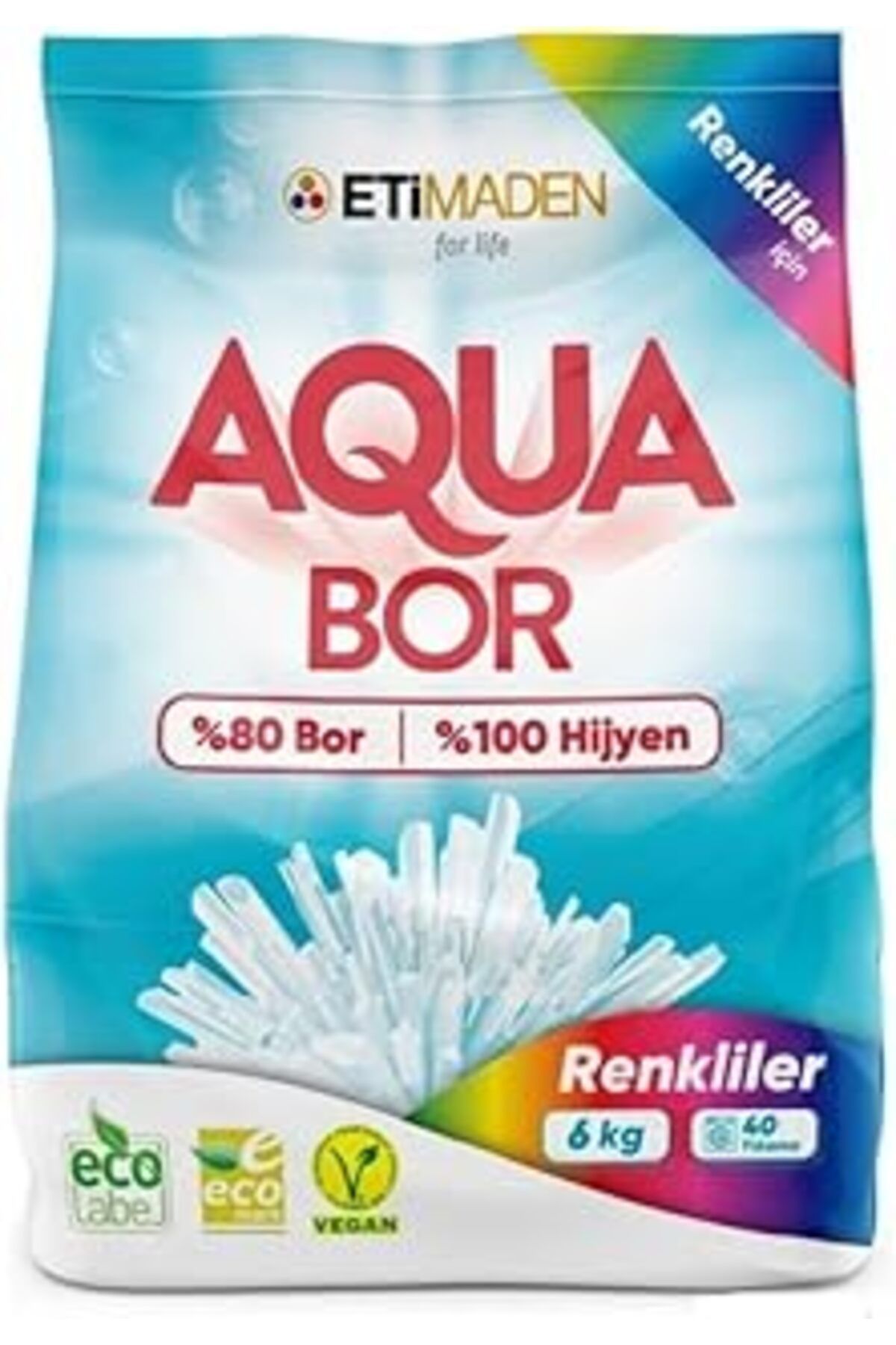 Mu Art Ahşap Eti Maden Aqua Bor Deterjan (Boron) Renkliler 6 Kg