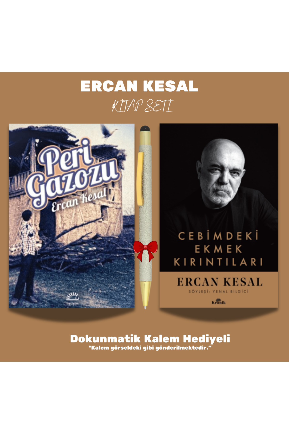 İletişim Yayınları Peri Gazozu - Cebimdeki Ekmek Kırıntıları - Kitap Seti - Ercan Kesal - Dokunmatik Kalem Hediyeli