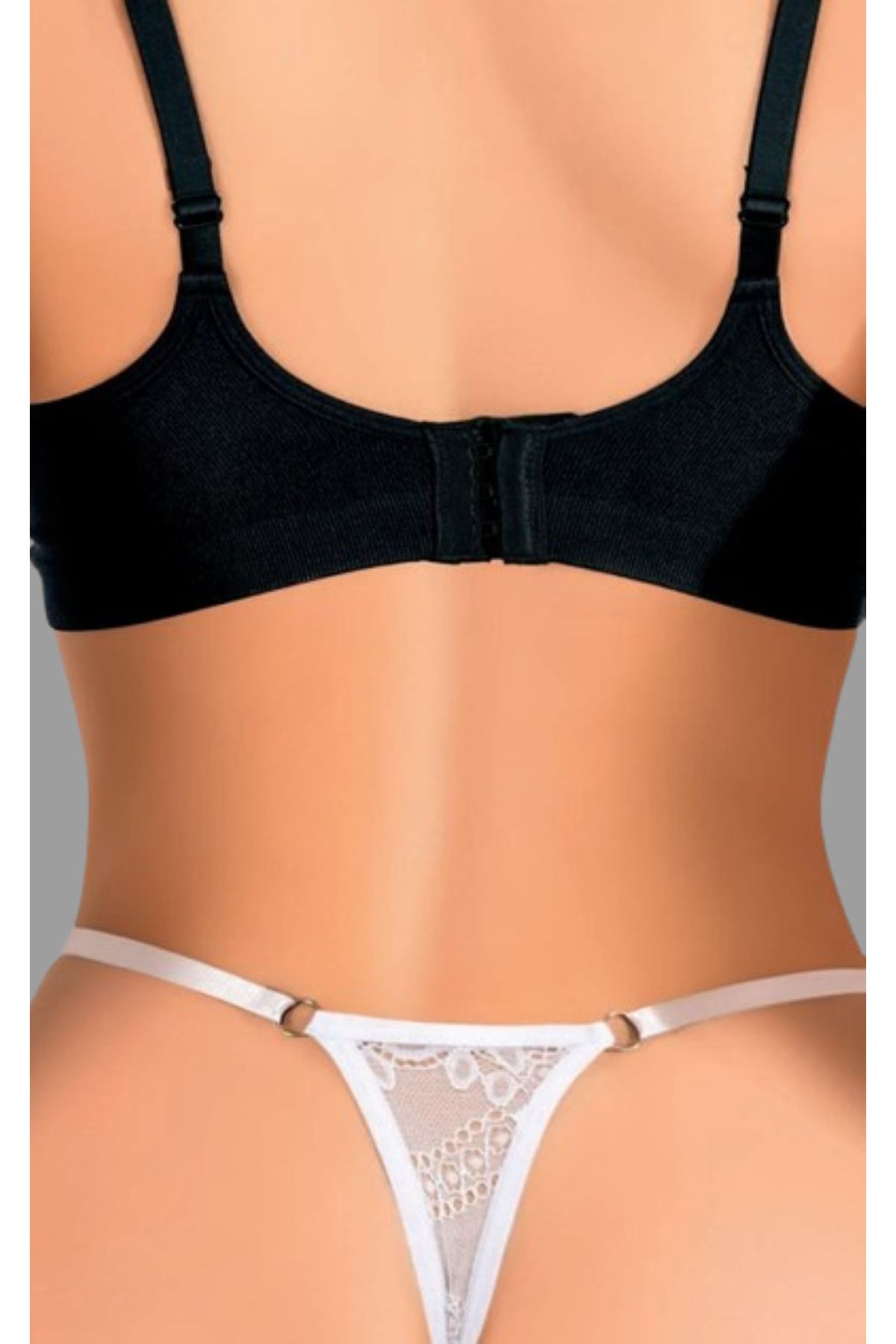 Cooqpoo-White S/M - L/Xl Size Garter Model Thong Women's Panties 2
