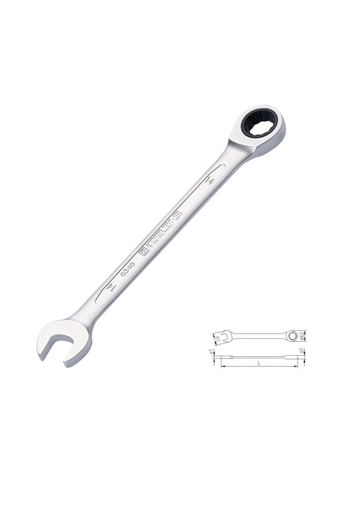 Kuzgun Ticaret İzeltaş 0340 Cırcır Kombine Anahtar 14 mm
