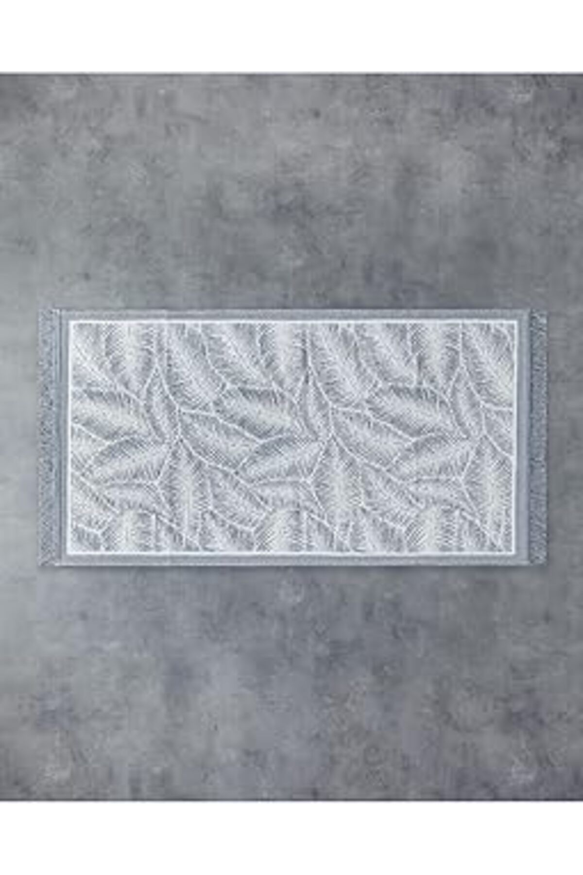 NZM TİCARET English Home Leaves Dokuma Kilim Gri