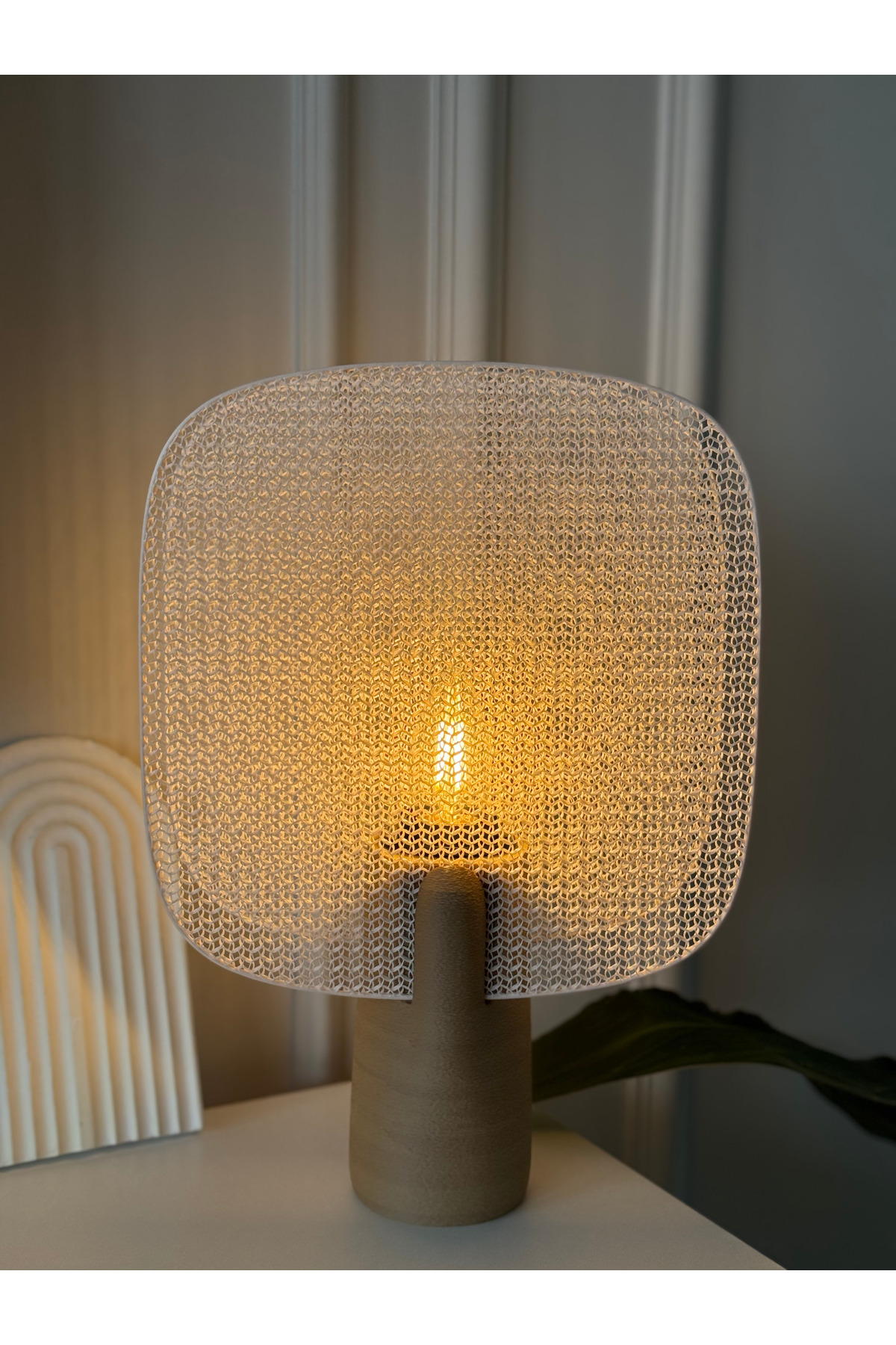 3d Dekoratif Modern Tasarımlı Şık Ve Zarif Sahra Yıldızı Ahşap Görünümlü Abajur Aydınlatma.salon