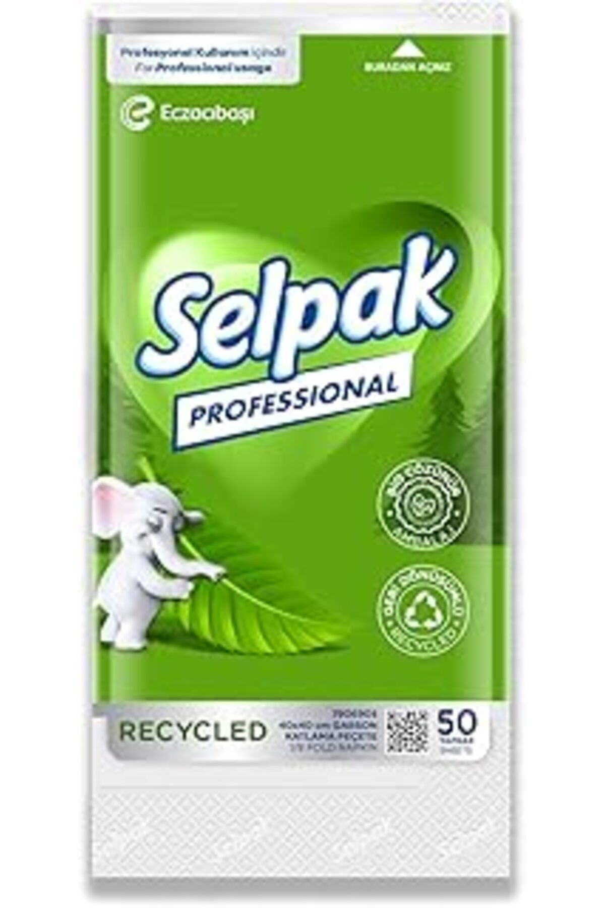 NZM TİCARET Professional Recycled 40X40 1/8 Peçete - 20 Paket, 50'Li