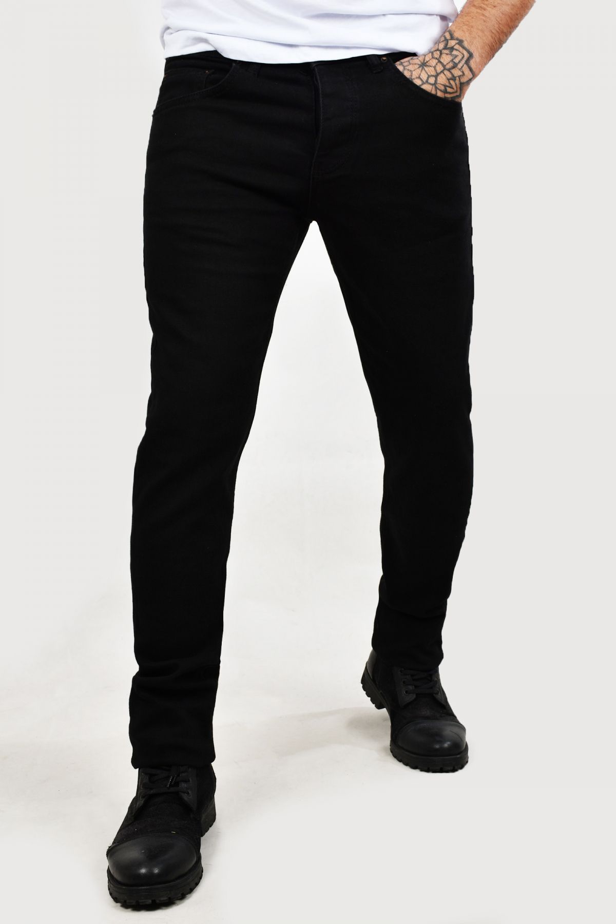 DeepSEA Erkek Siyah Slim Fit Likralı Kot Pantolon Esnek Jeans Erkek Kot Pantolon 2100441