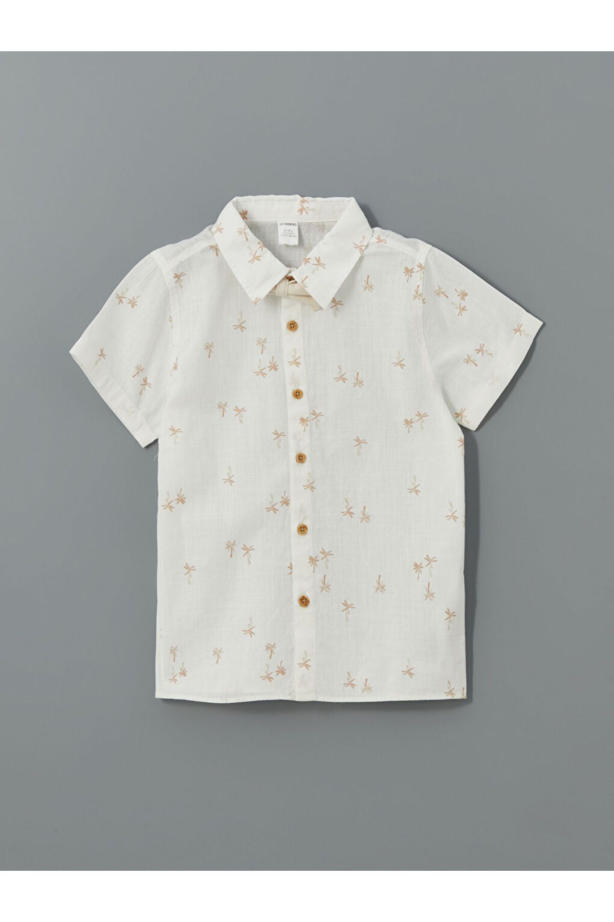 LC Waikiki-New Season Boy's Shirt and Shorts with Bow Tie 2-Piece Set - S5Fh21Z1 7