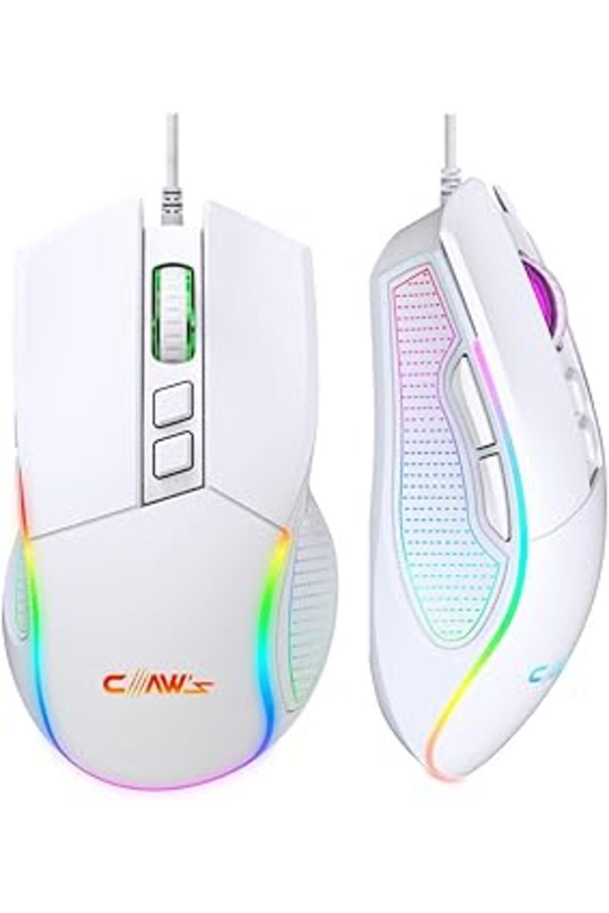 shop Claw'S Crossfire V1 12800 Dpi Makro Yazılımlı Chromatic Rgb Gaming Mouse - Beyaz