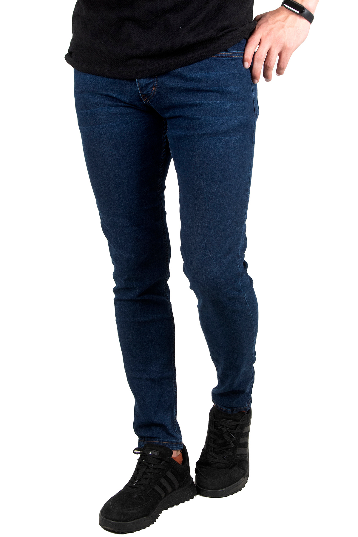 Rizz up Erkek Lacivert Slimfit Dar Kesim Likralı Kot Jean Pantolon ...