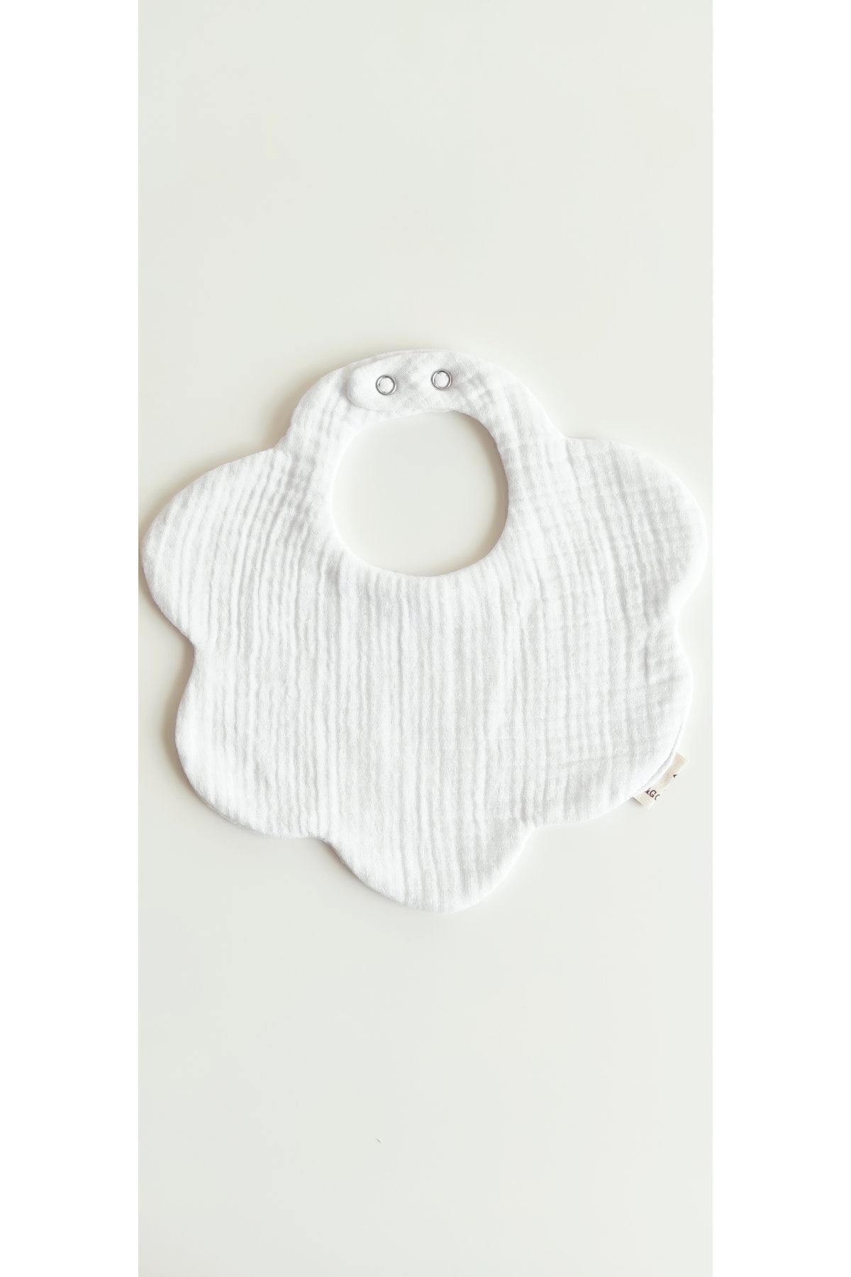 O&G Collection Gri,pudra,beyaz 3'lü %100 Pamuklu Organik 8 Katlı Müslin Bebek Önlüğü / Yakalık fotoğrafı 4 (önizleme)