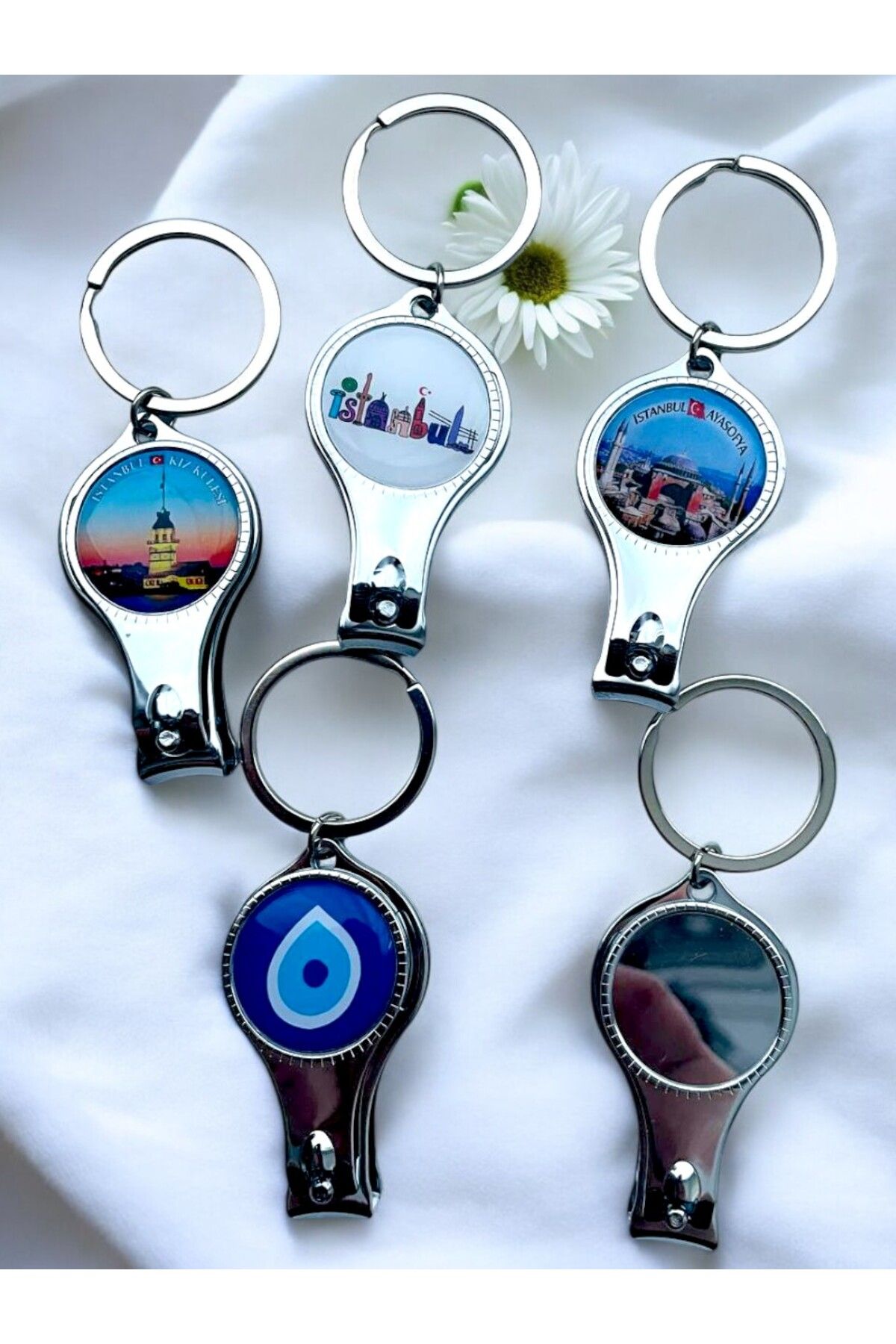 GALATA GIFT-Five Nail Clippers, Keychain, Family Size Scissors with Keychain and Istanbul Sticker 1