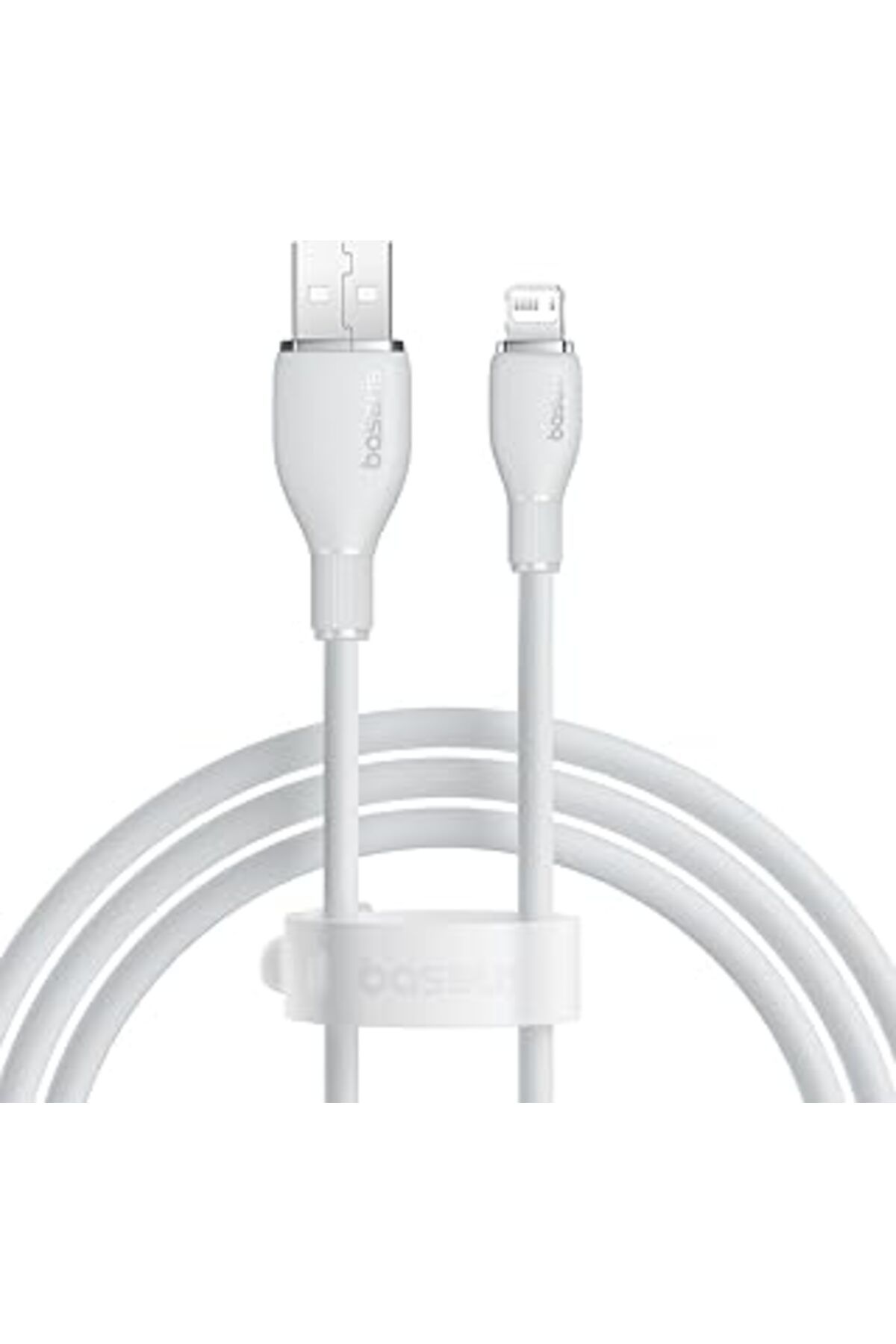 Pazarcan Pudding Hızlı Şarj Özellikli Lightning Kablo 2.4A, 1.2 Metre, Beyaz
