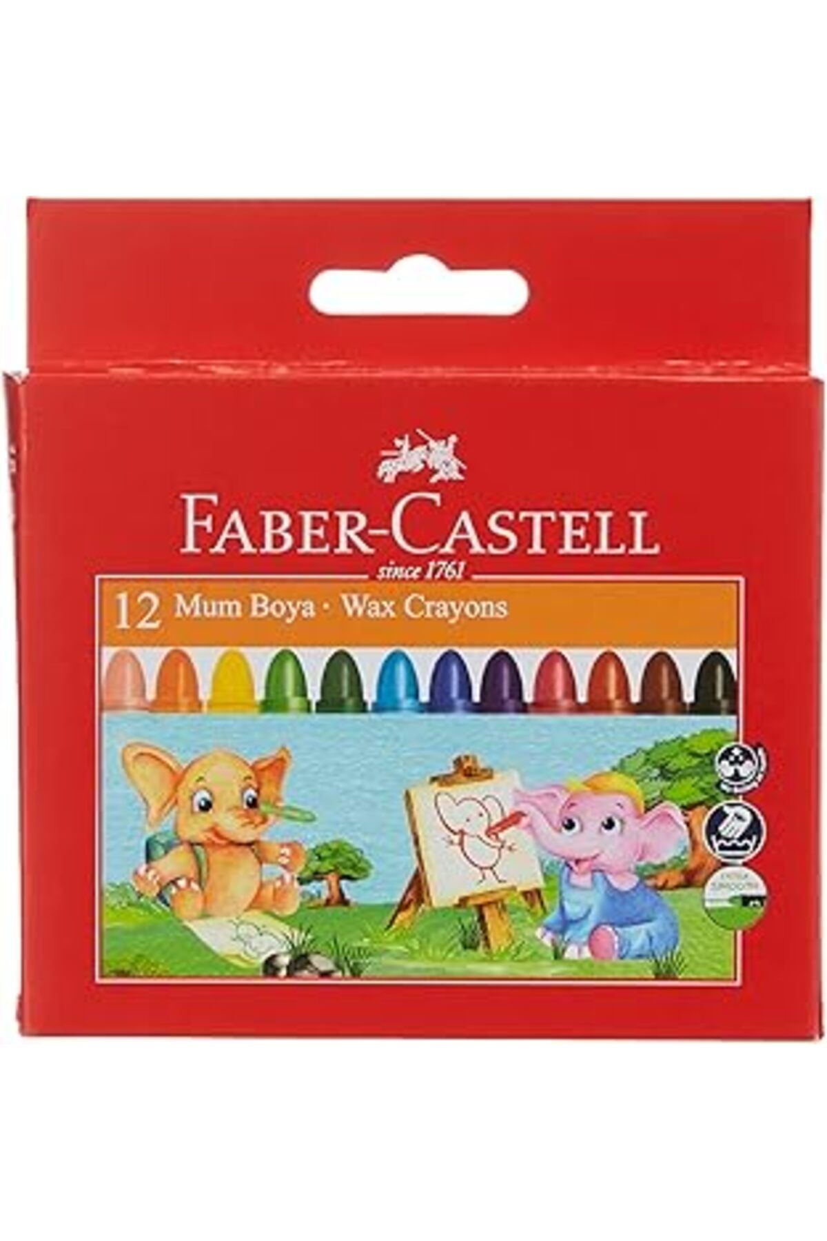NZM TİCARET Faber-castell Süper Yıkanabilir Mum Boya 12r