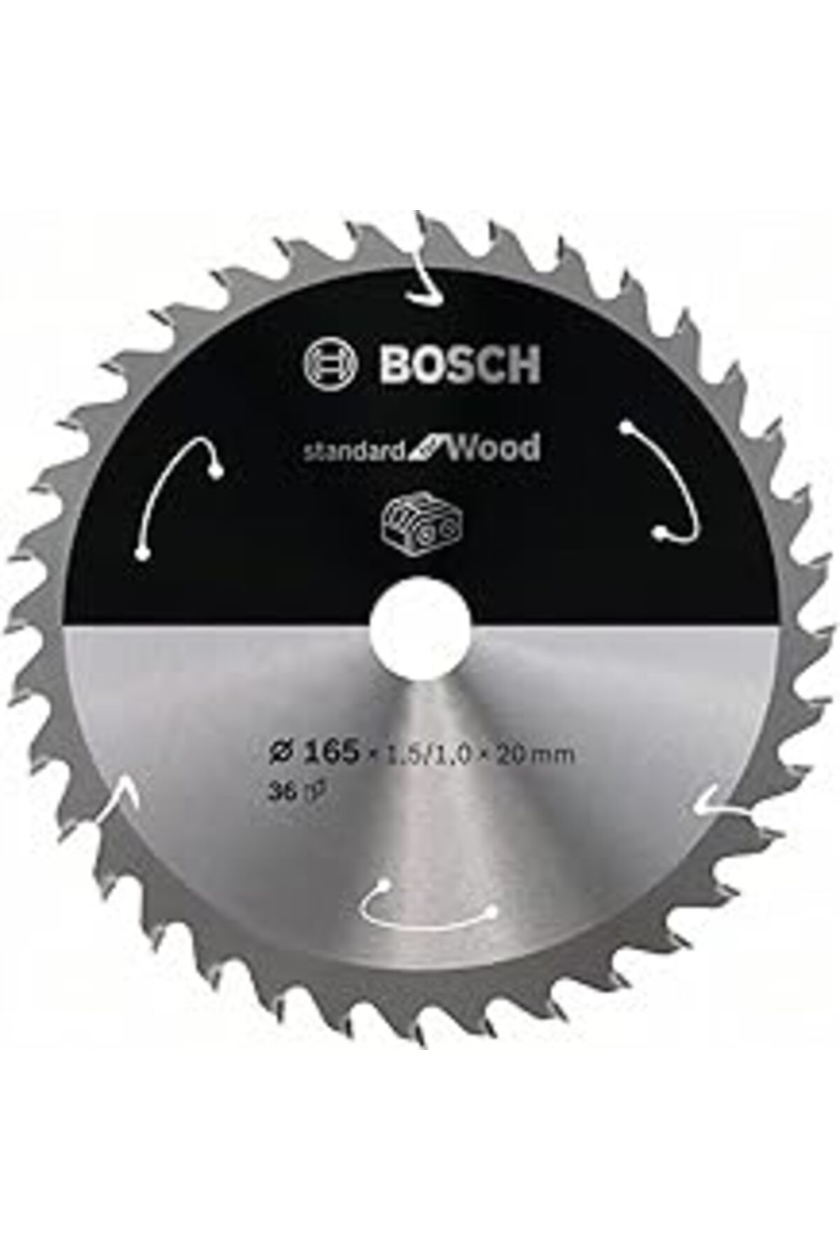 NZM TİCARET Professional Daire Testere Bıçağı, Standart Ahşap (ahşap, 165 X 20 X 1,5 Mm, 36 Diş, Akülü Daire Te