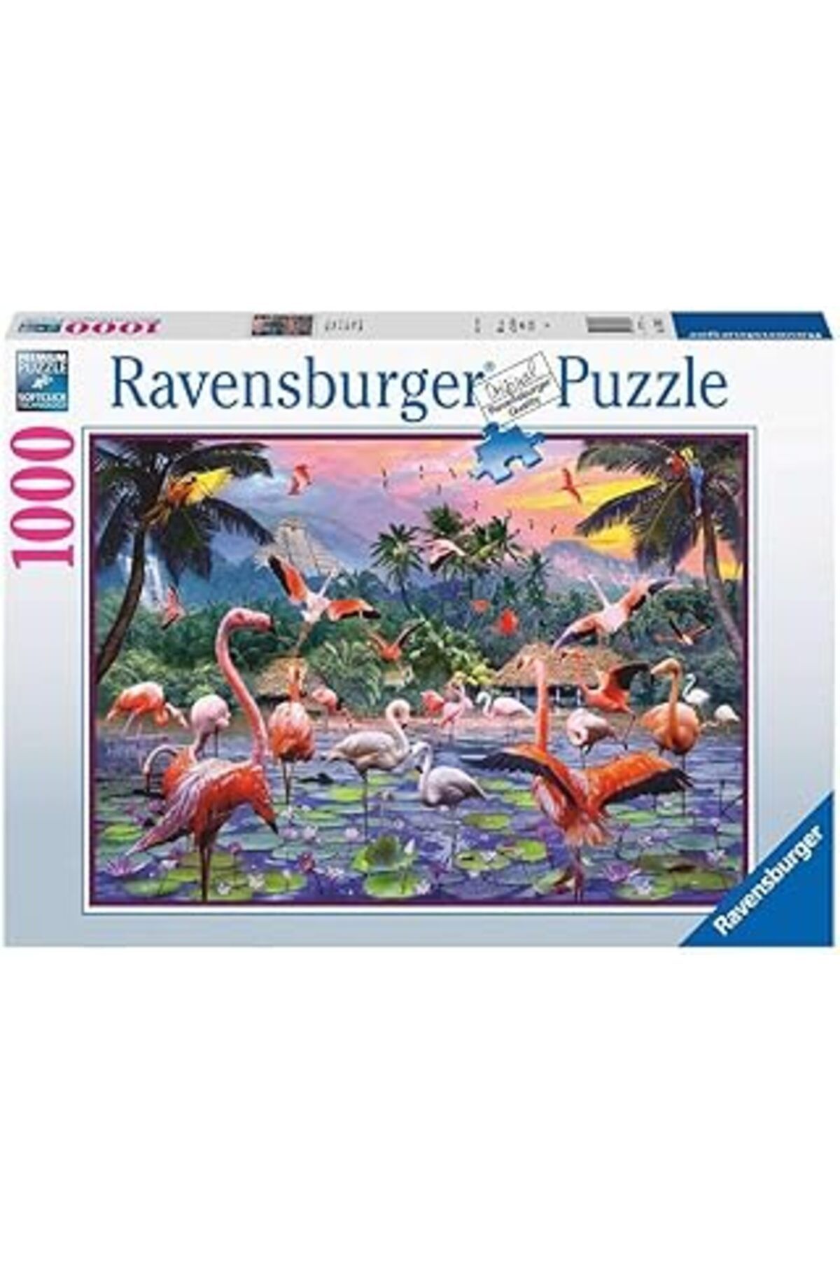 shop Ravensburger 170821 1000 Parçalı Puzzle Pembe Flamingolar, Renkli