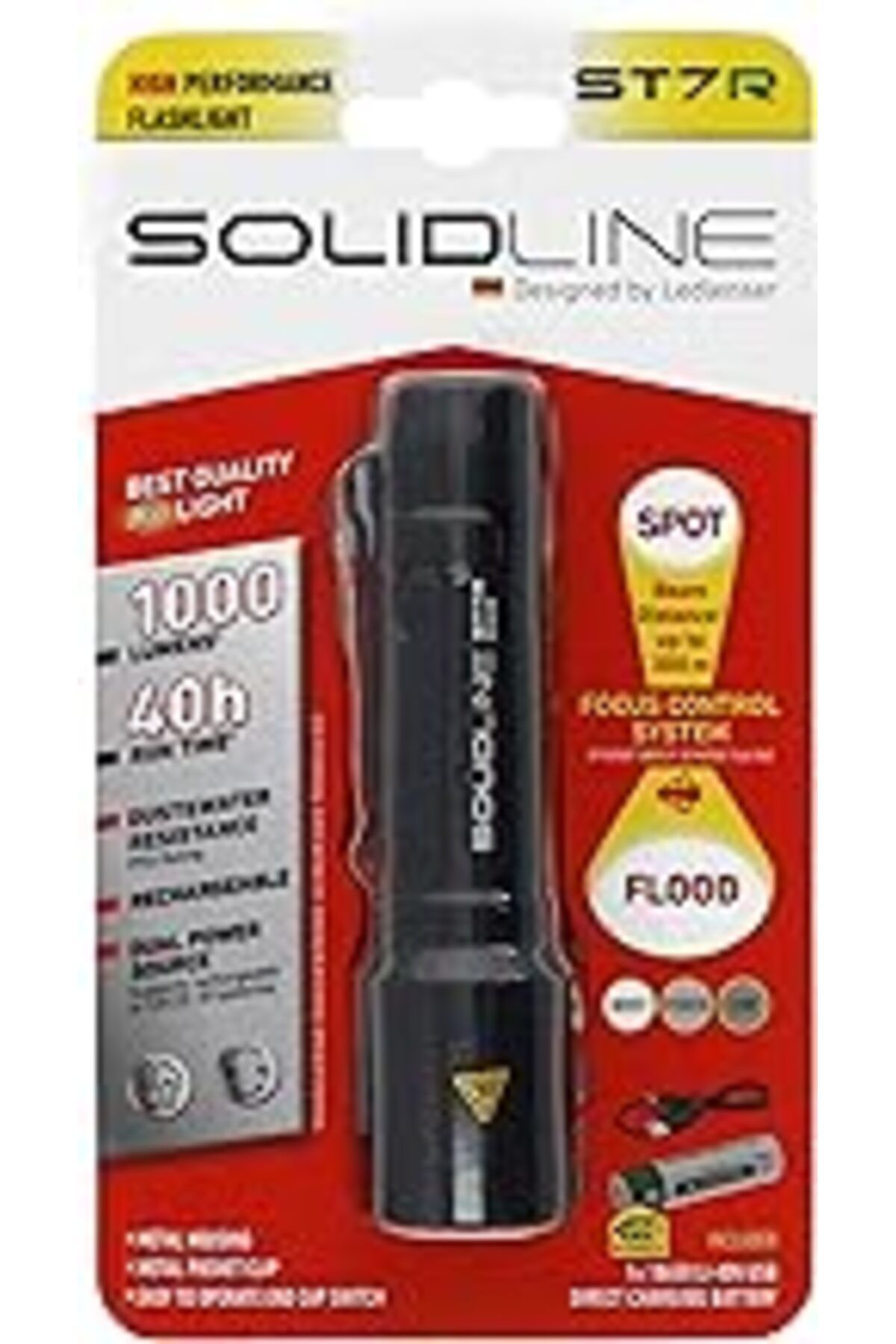 ebadi Solidline St7R Şarjlı El Feneri