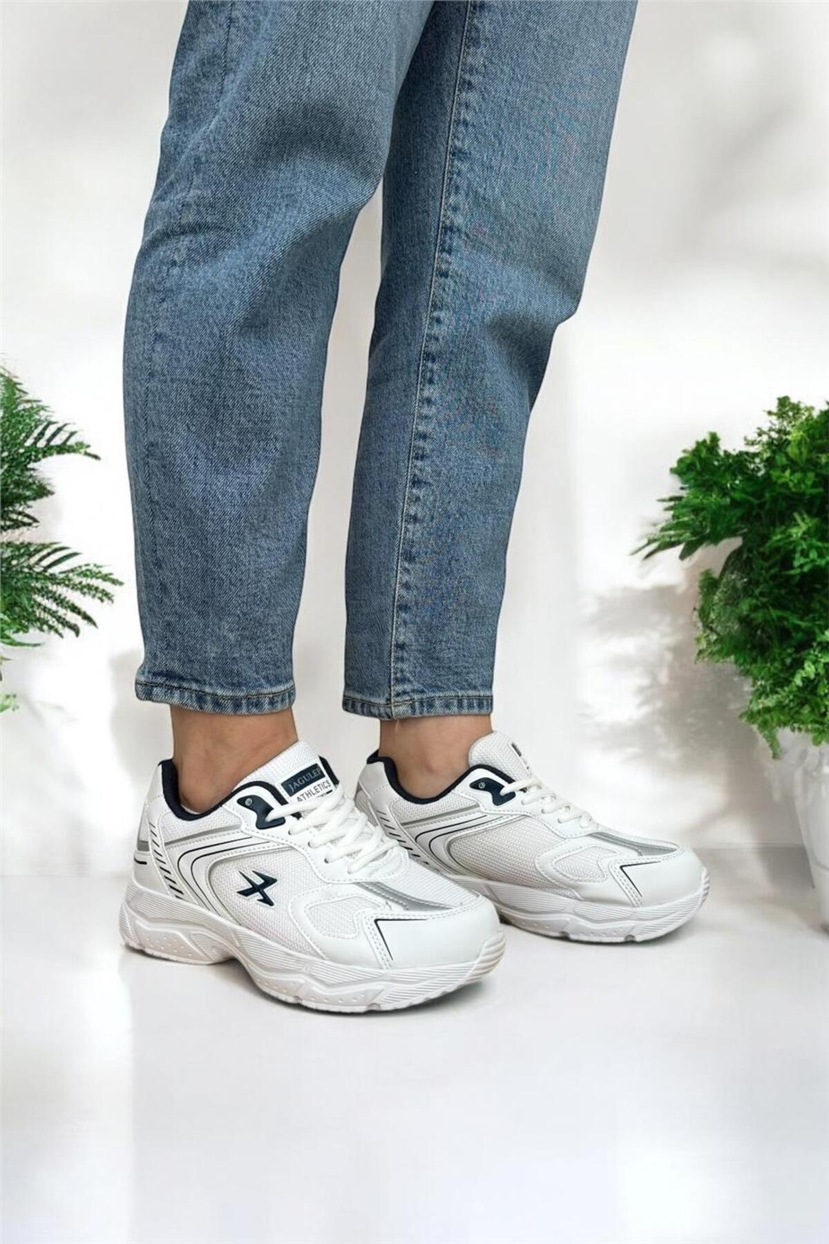 Liger Unisex Su İtici Spor Ayakkabı BEYAZ - LACİVERT görsel 8