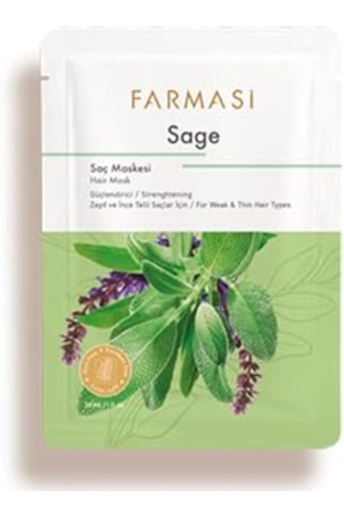 NZM TİCARET Sage Sachet Saç Maskesi 30 Ml