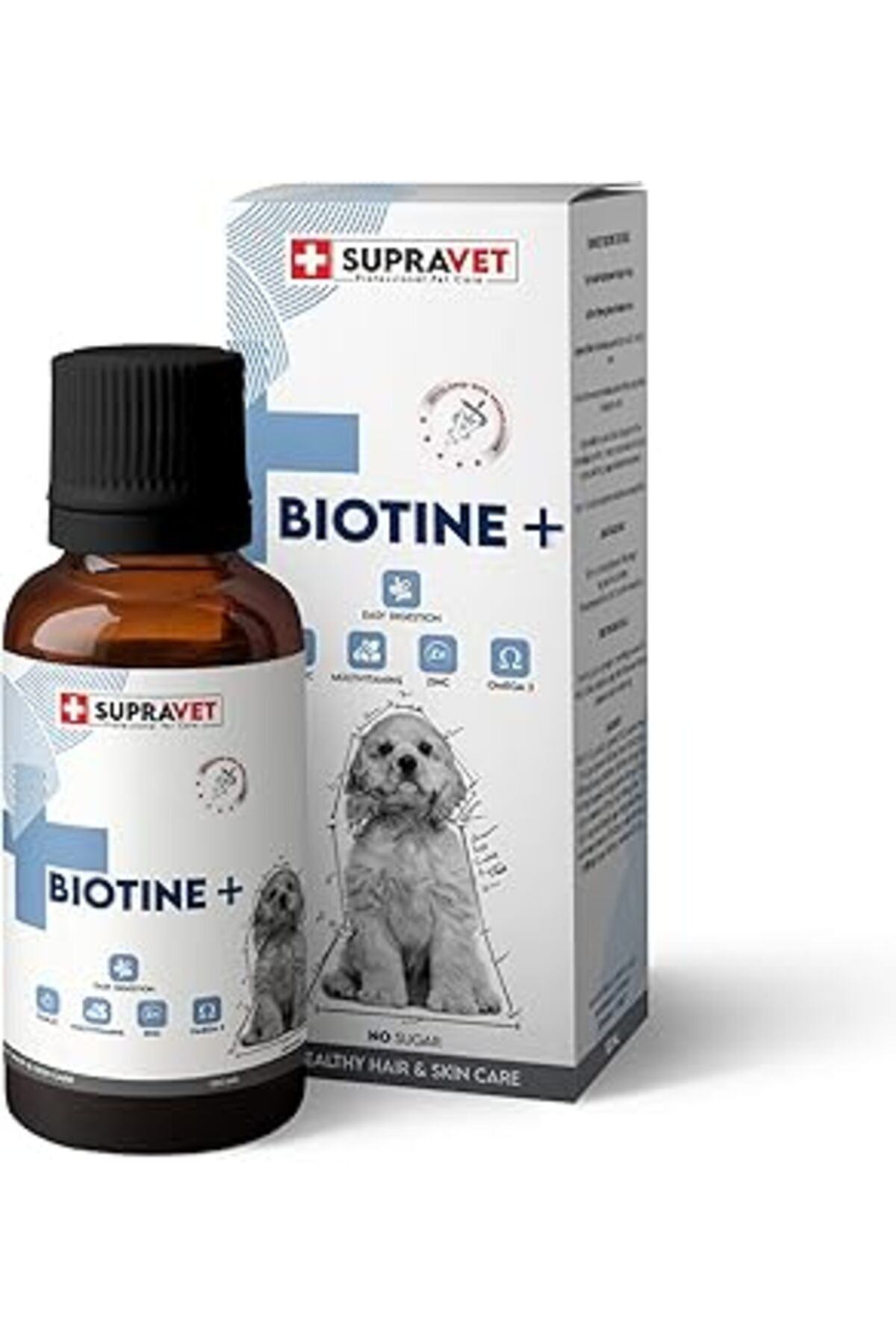 Mu Art Supravet Plus +B For Dogs Biotine Damla 100 Ml + Zinc + Multi Vitamin (Köpekler Tüy Sağlığı Damlası