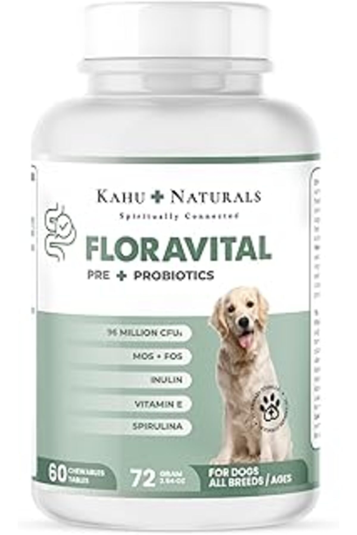 Mu Art Kahu Naturals Floravital, Probiyotik Ve Prebiyotik Desteği, 60 Tablet