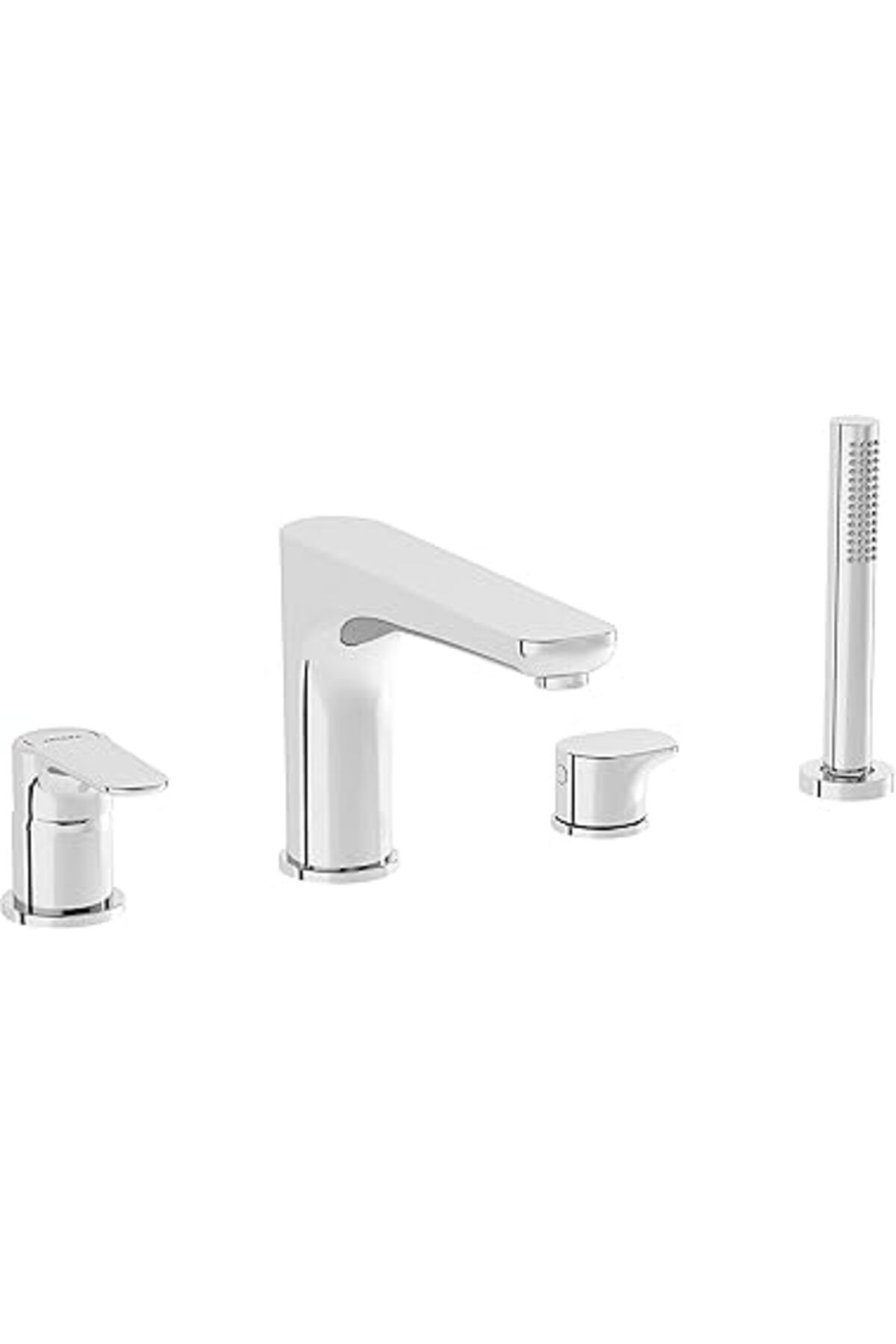 TBSProjects Vitra Root Round A42743 Küvet Bataryası, 4 Delikli, Krom