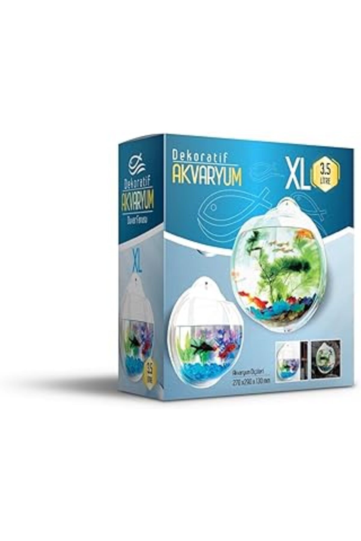 Pazarcan Miapet Dekoratif Duvar Akvaryumu Xlarge 3,5 Litre 29 Cm
