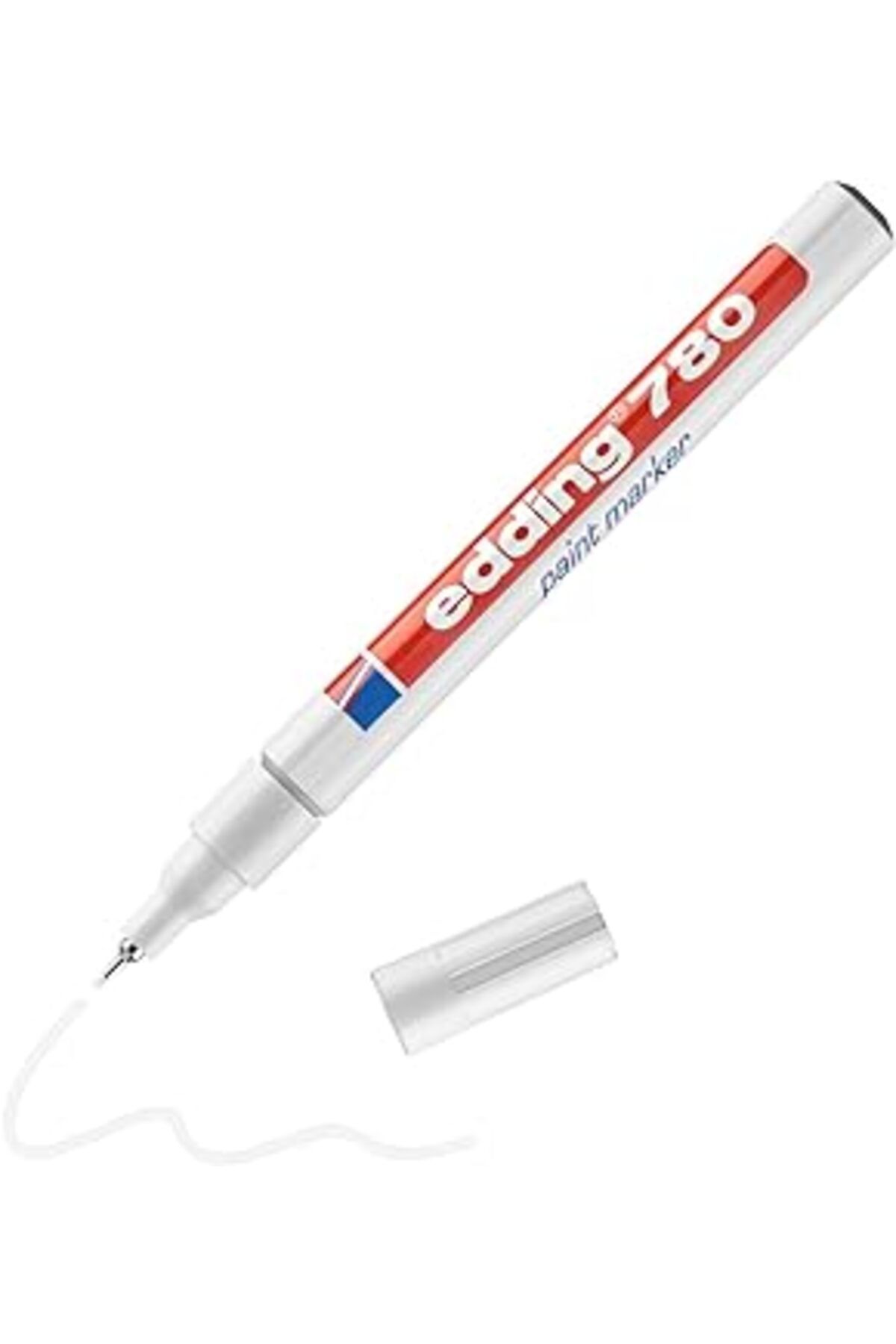 Pazarcan Edding 780 Boya Kalemi - Beyaz - 1 Kalem - 0,8 Mm Yuvarlak Uç