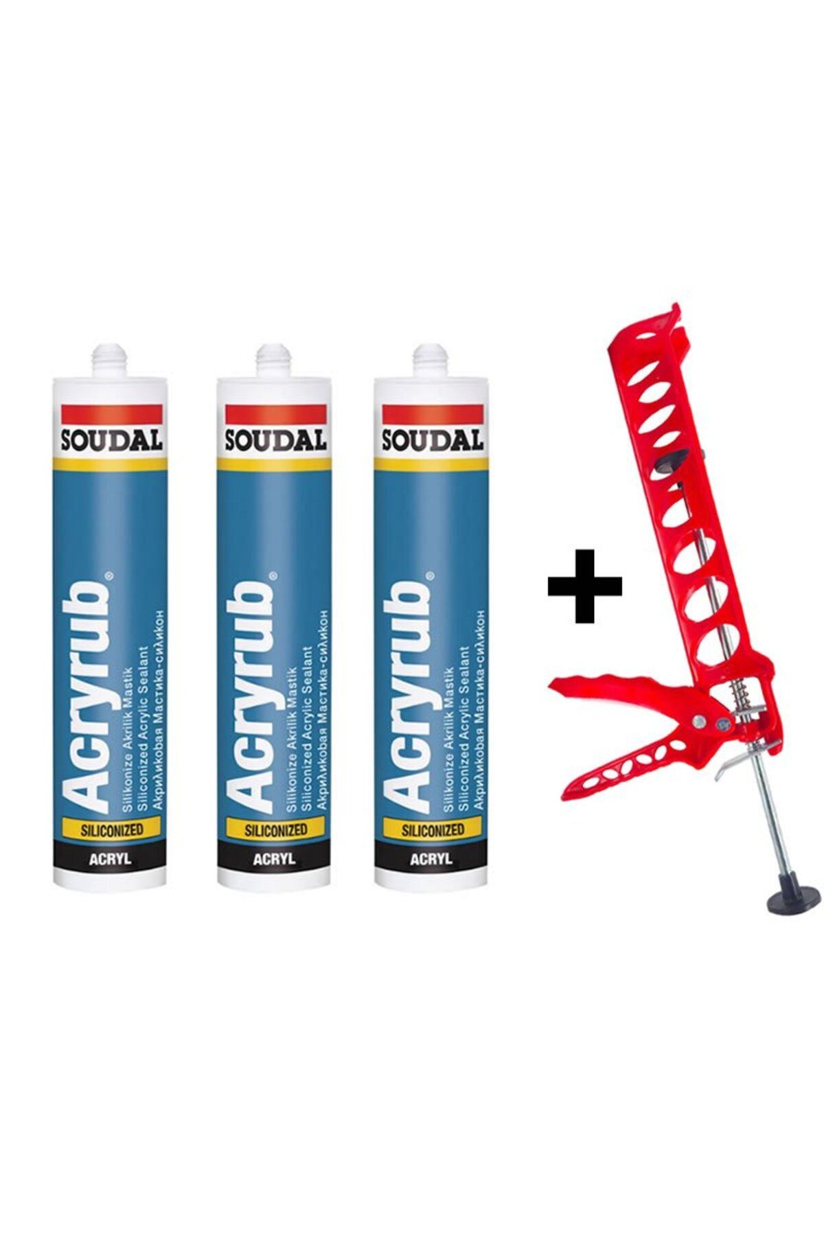 Albayrak Soudal Silikonize Mastik Yapıştırıcı Beyaz 500gr 3 Ad Derz Su Geçirmez Boyanabilir-Silikon Tabancası