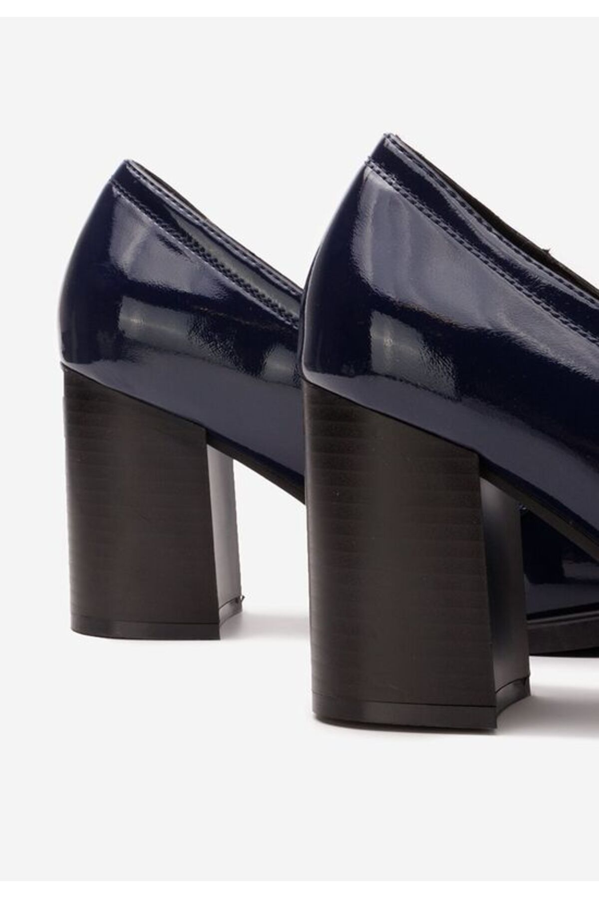 B T Shoes-Mocasini cu toc Efora albastri 6