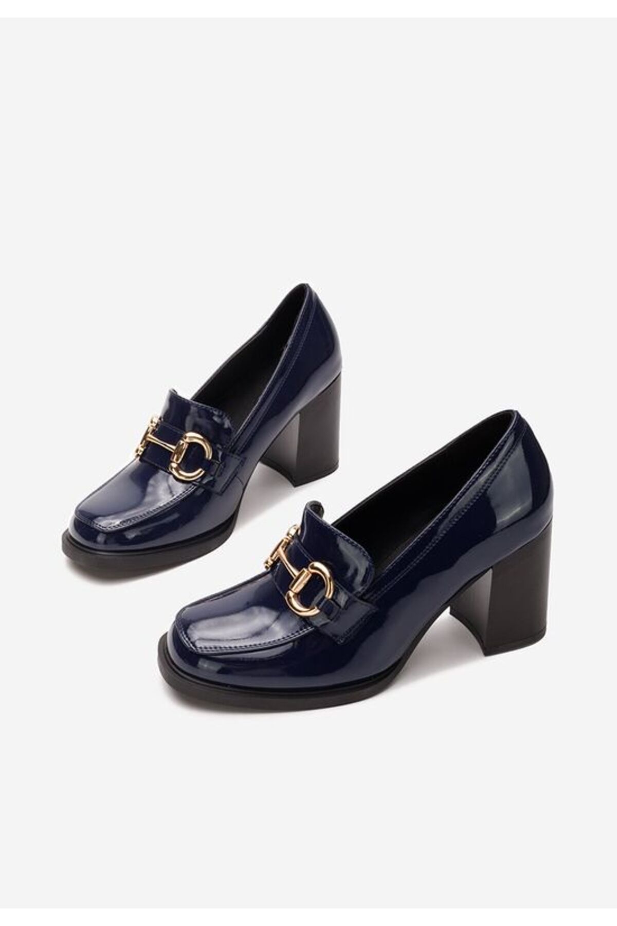 B T Shoes-Mocasini cu toc Efora albastri 4